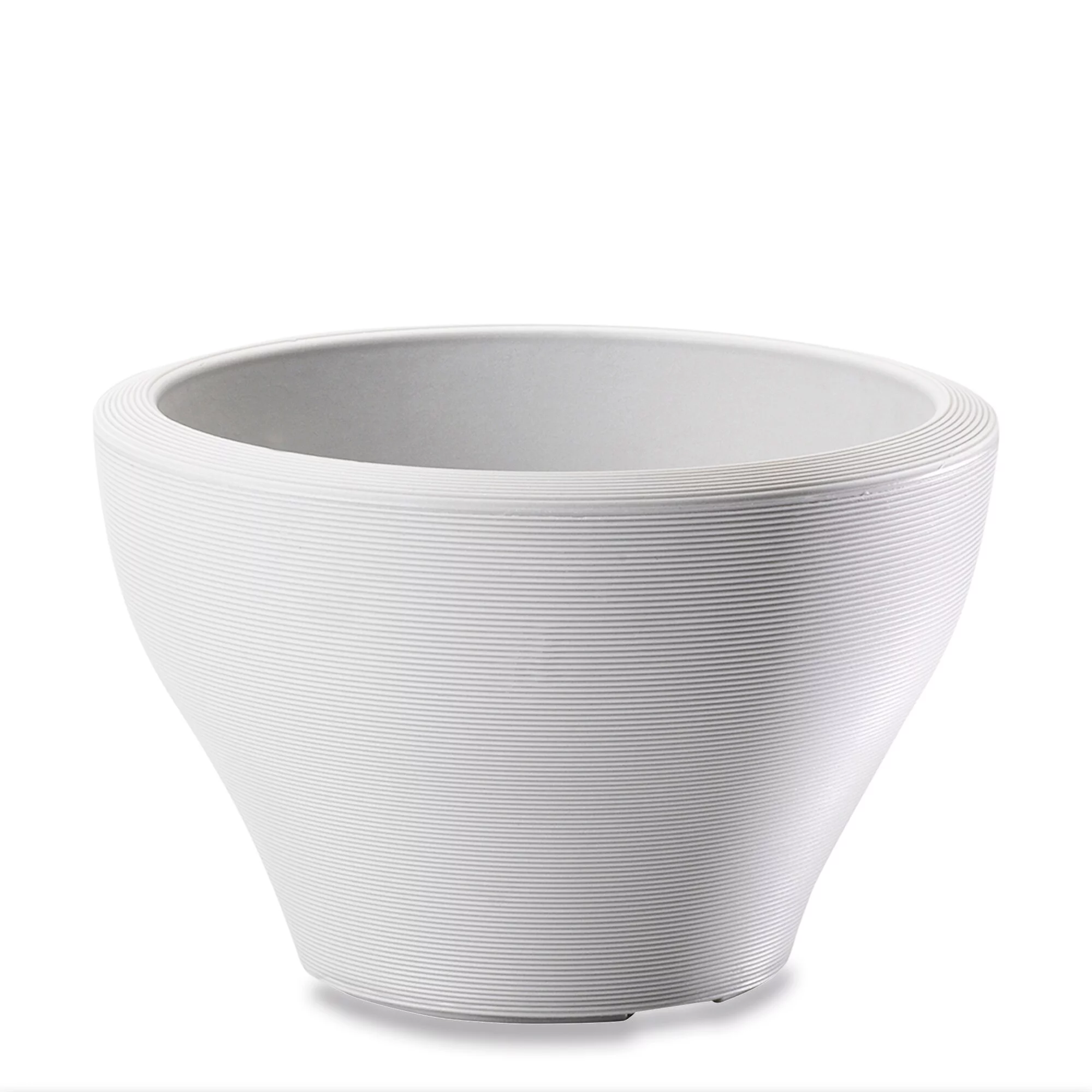 Crescent Garden Juno 16'' Planter (Alpine White) Caviar Black 16