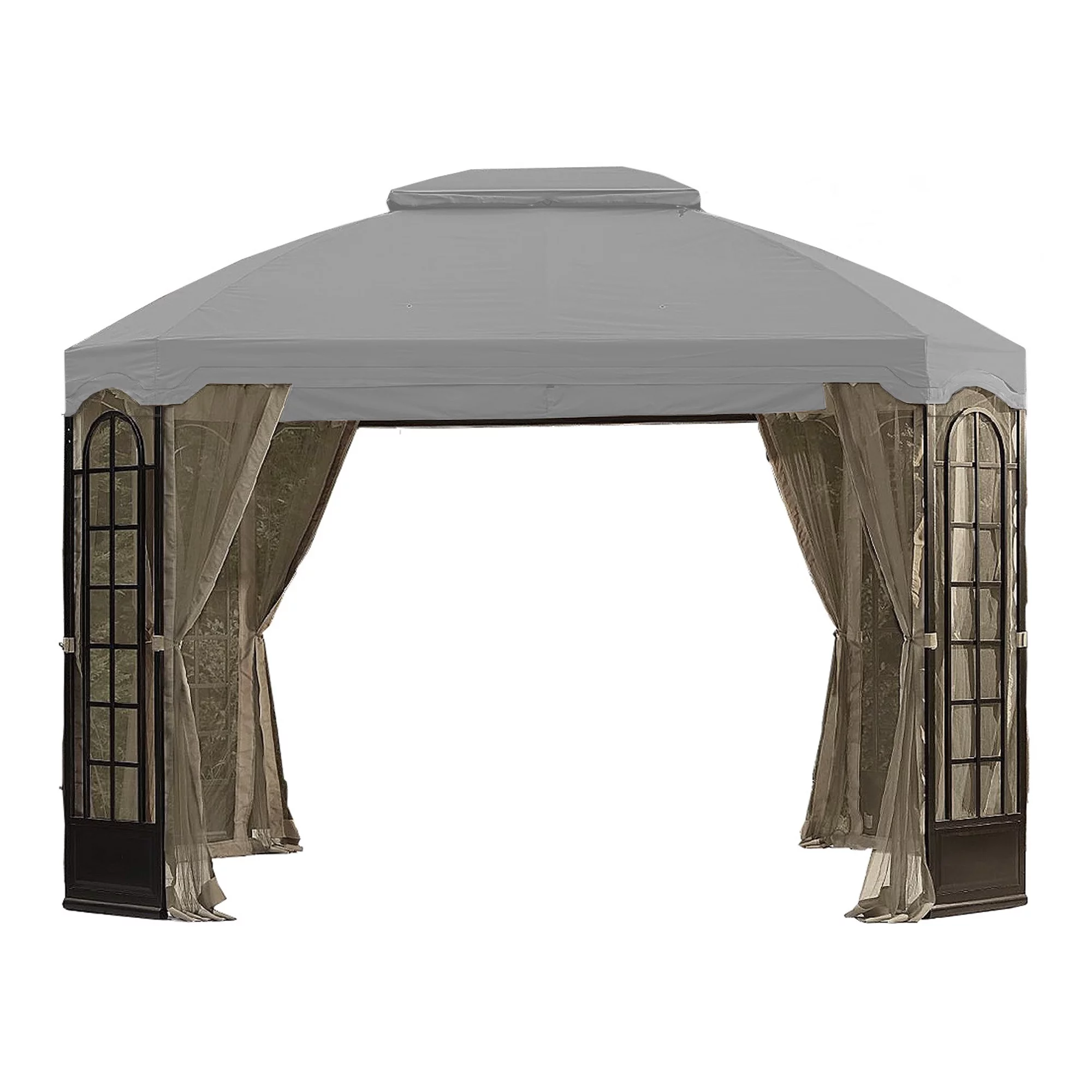 Garden Winds Replacement Canopy Top Cover for the Terrance Gazebo - Slate Gray
