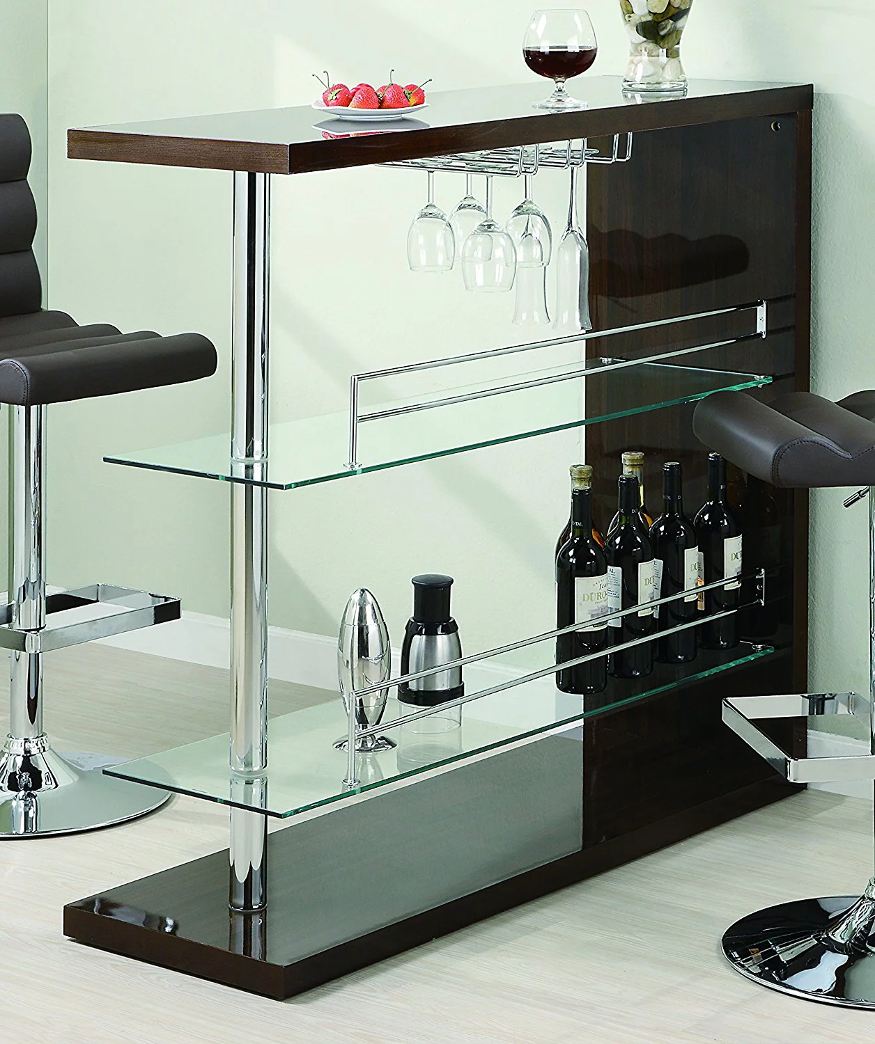 CURIO CABINET, BROWN RED;, 32.00 X 21.00 X 75.00