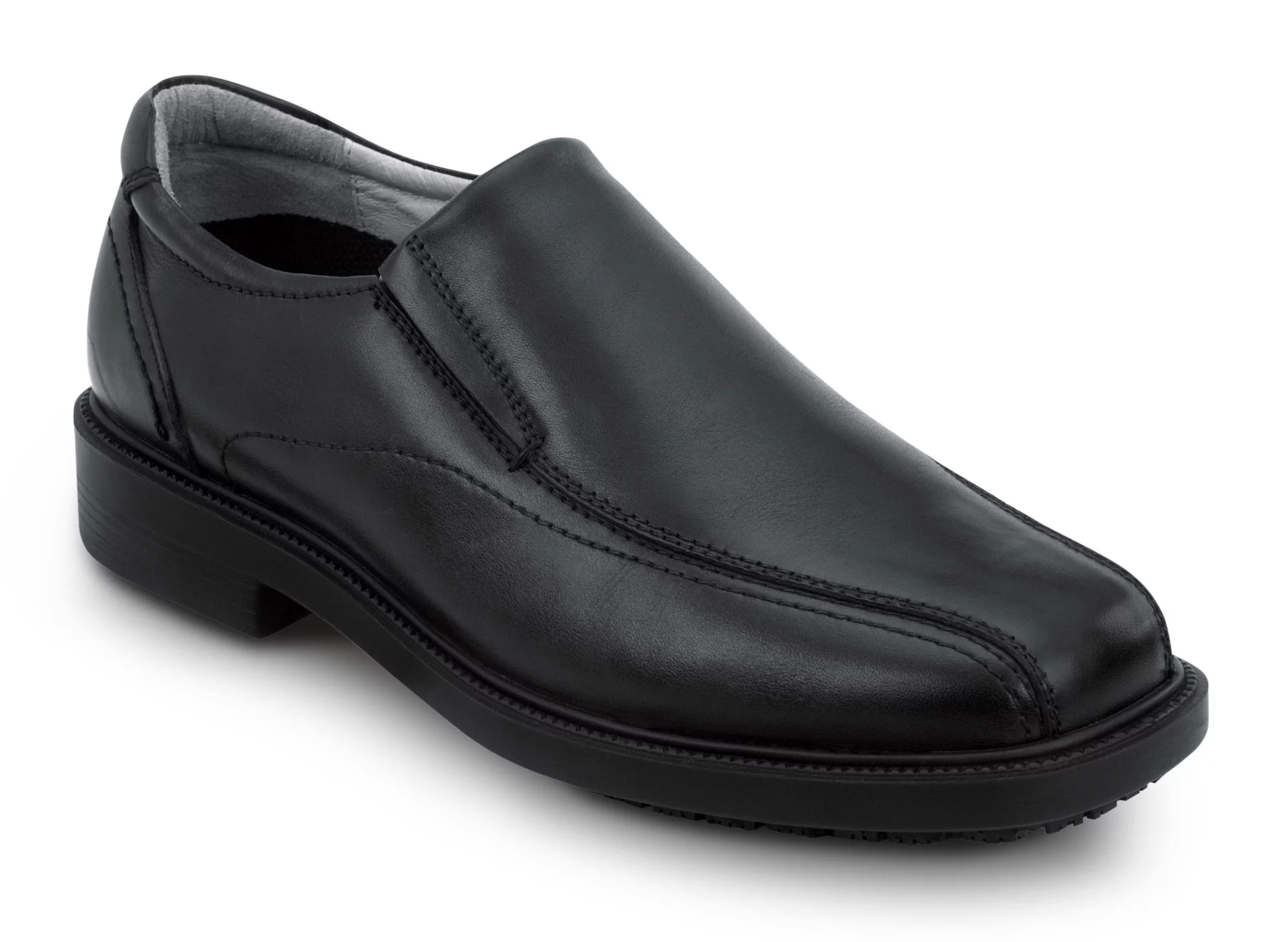 SR Max Brooklyn, Men's, Black, Twin Gore Dress Style Soft Toe Slip Resistant Work Shoe. (12.0 M)