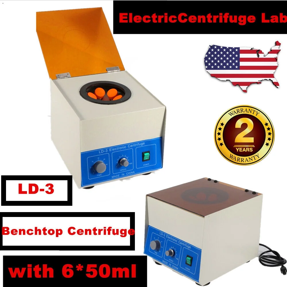 LD-3 Electric Benchtop Centrifuge Lab Dental Practice Centrifugal Machine 6*50ml