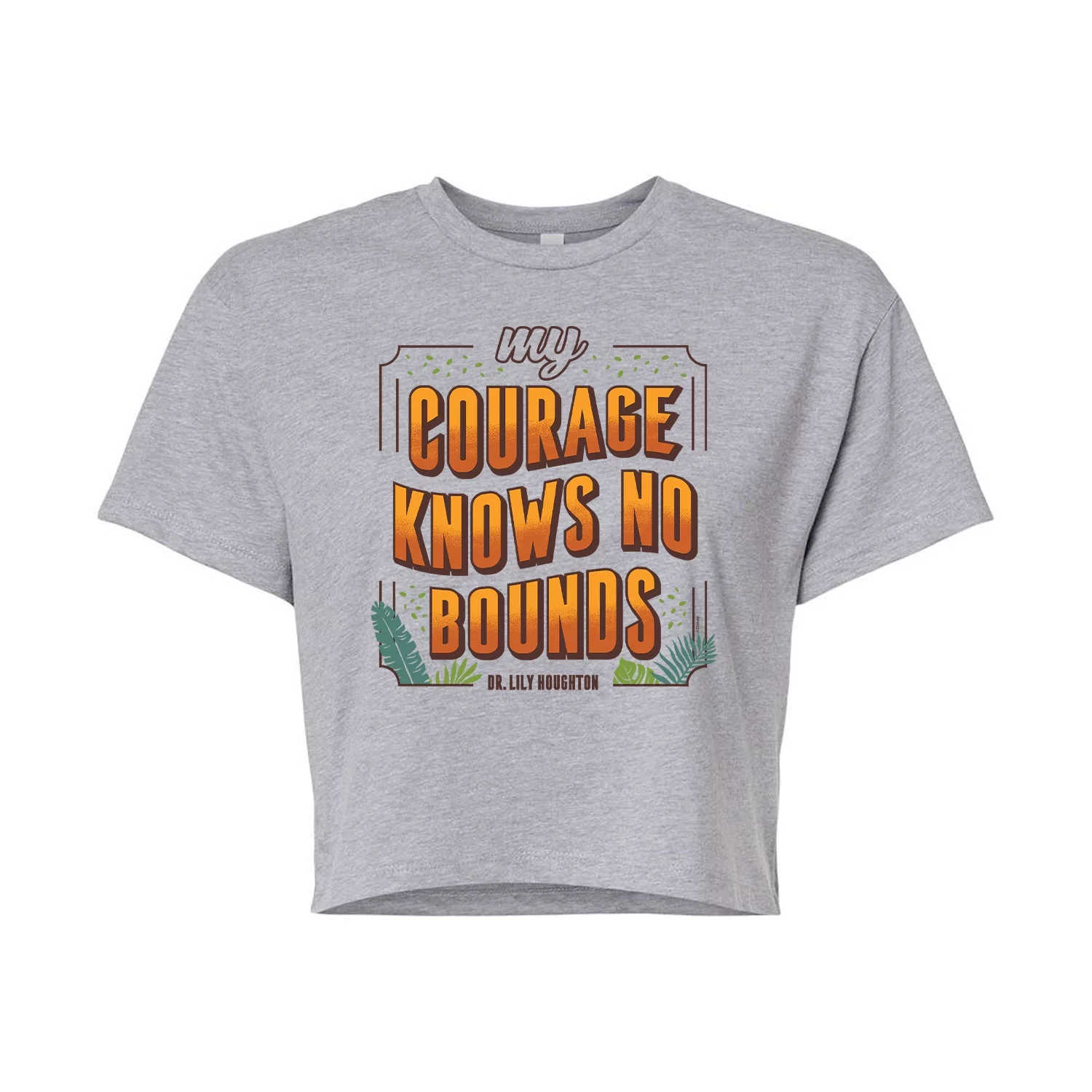 Jungle Cruise - My Courage Knows No Bounds - Juniors Cropped Cotton Blend T-Shirt