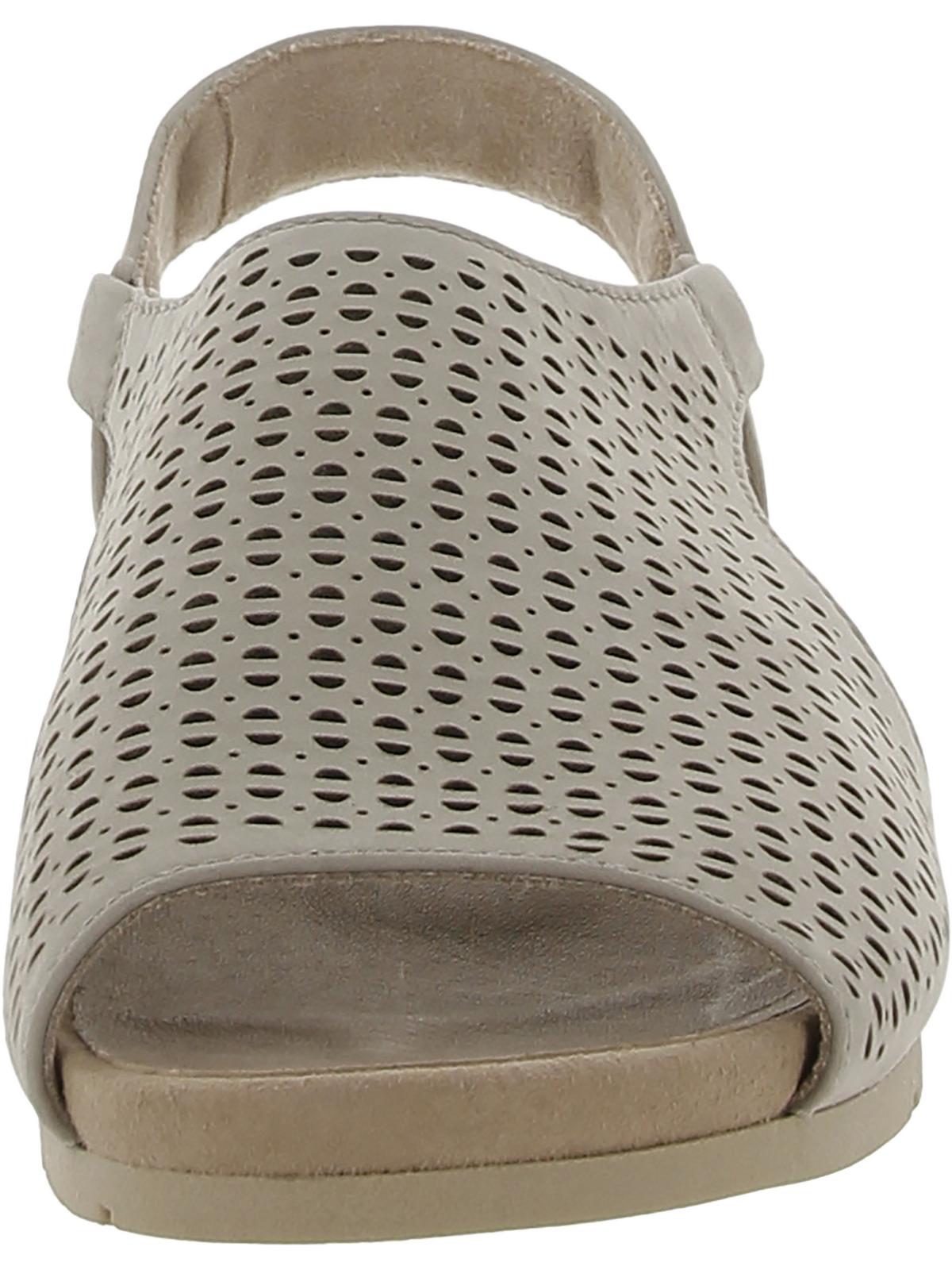 Earth Womens Linden Laveen Suede Peep-Toe Slingback Sandals