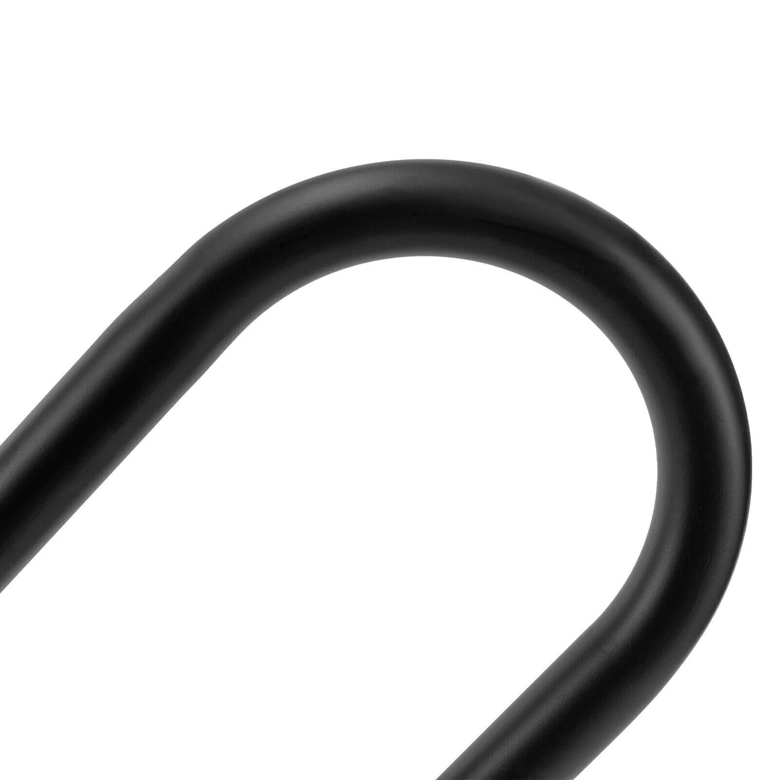 U-Shape Non-Slip Metal Step Stairs - Wall Mounted Pipe Handrails Black