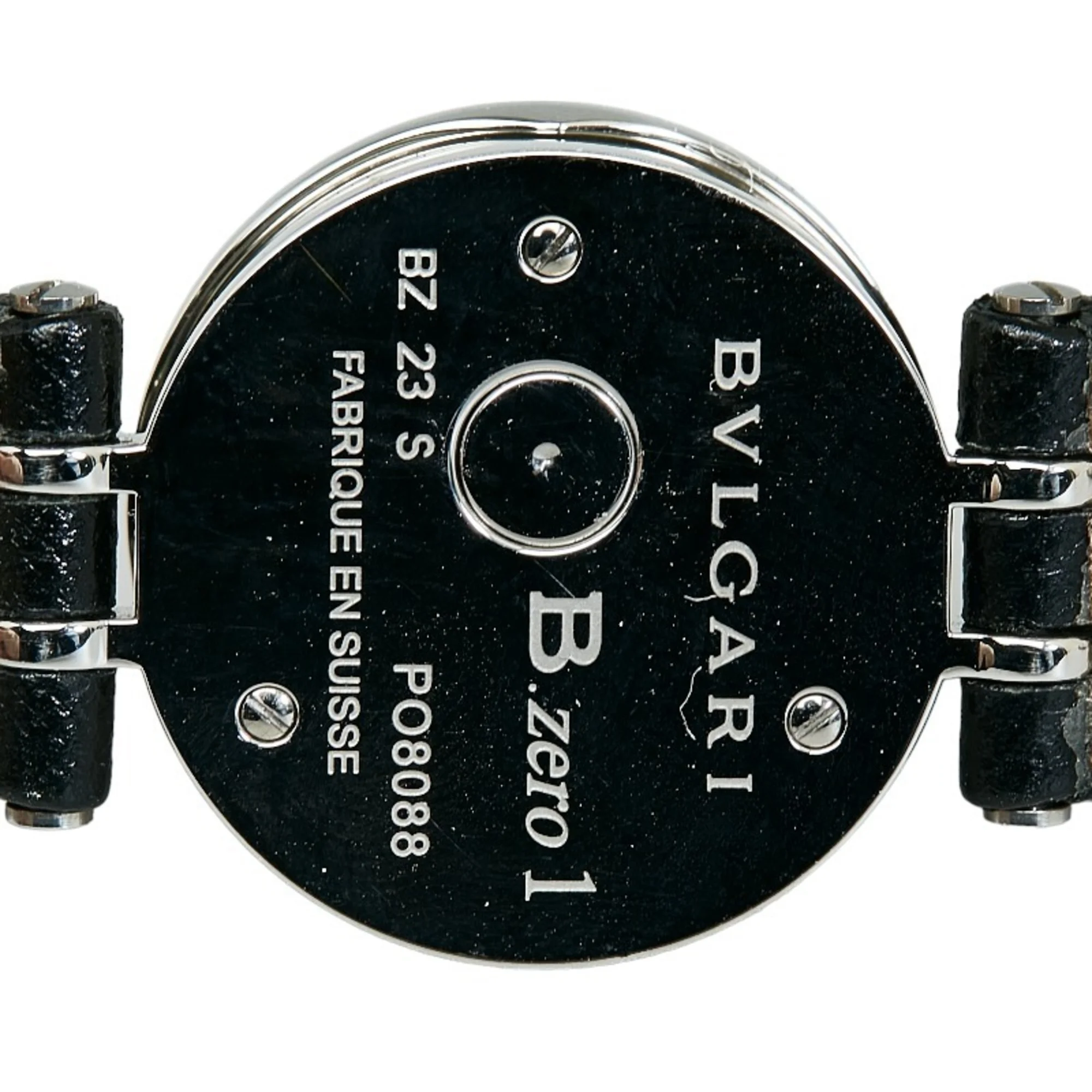 Pre-Owned Bvlgari B Zero One Shell Diamond Watch BZ23S Quartz Navy Dial Stainless Steel Ladies BVLGARI (Good)