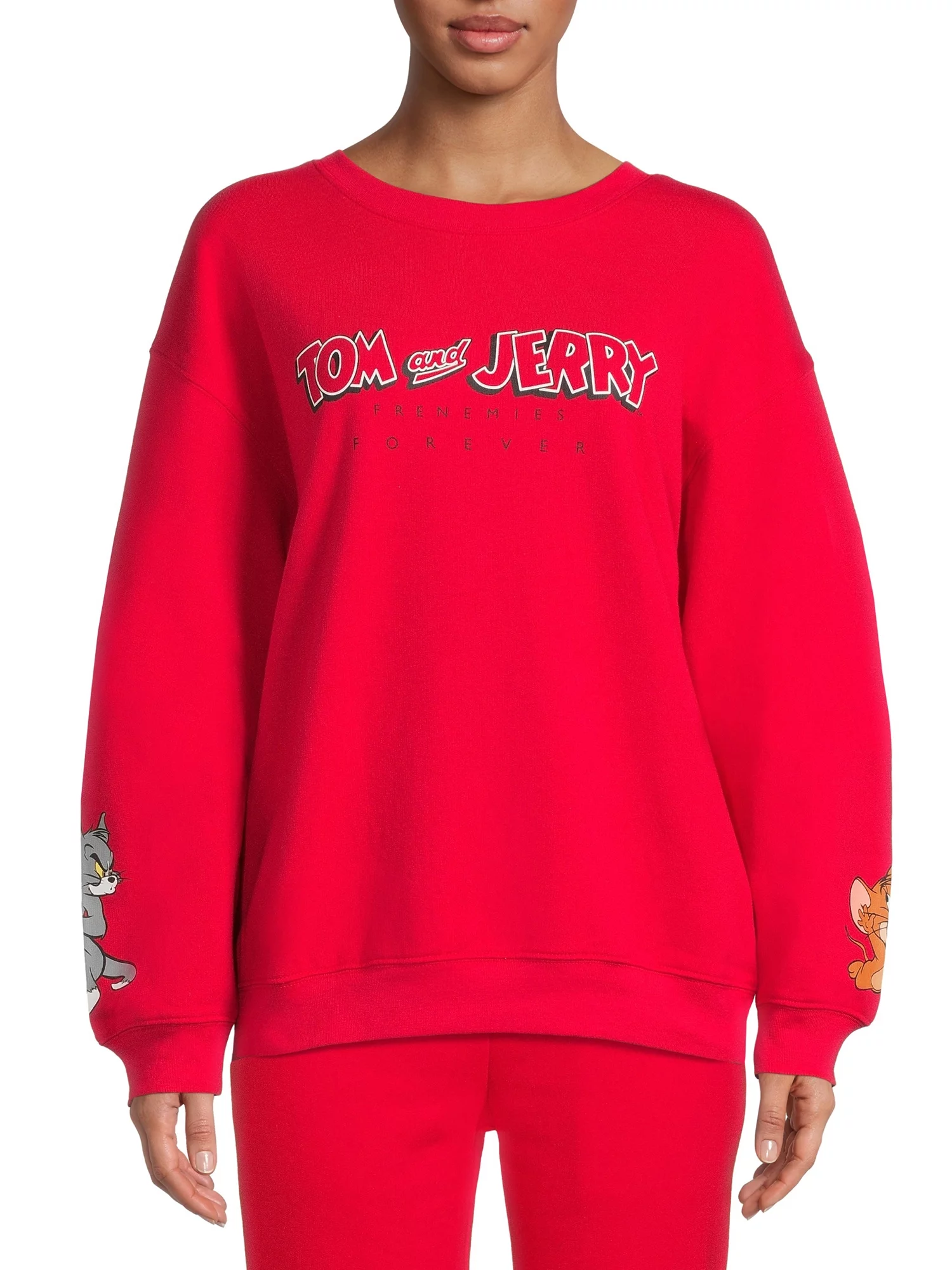 Tom & Jerry Juniors' Frenemies Forever Graphic Print Sweatshirt