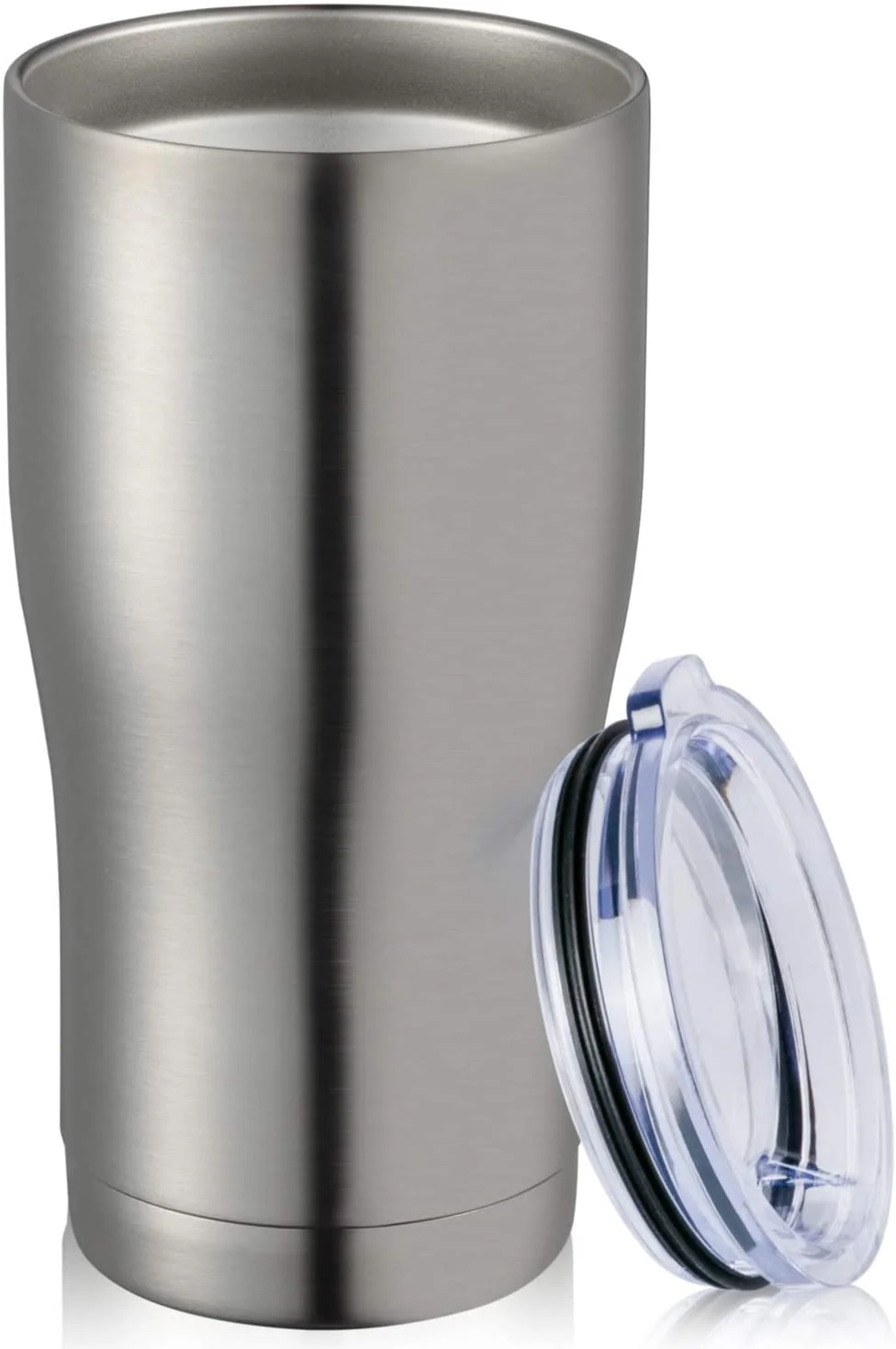 MEWAY 20oz Stainless Steel Tumbler,Vacuum Insulated Coffee Cup Tumblers with Lid,Double Wall Powder Coated Travel Mug Gift for Women Man,Thermal Cups Keep Drinks Cold & Hot(Silver,1)