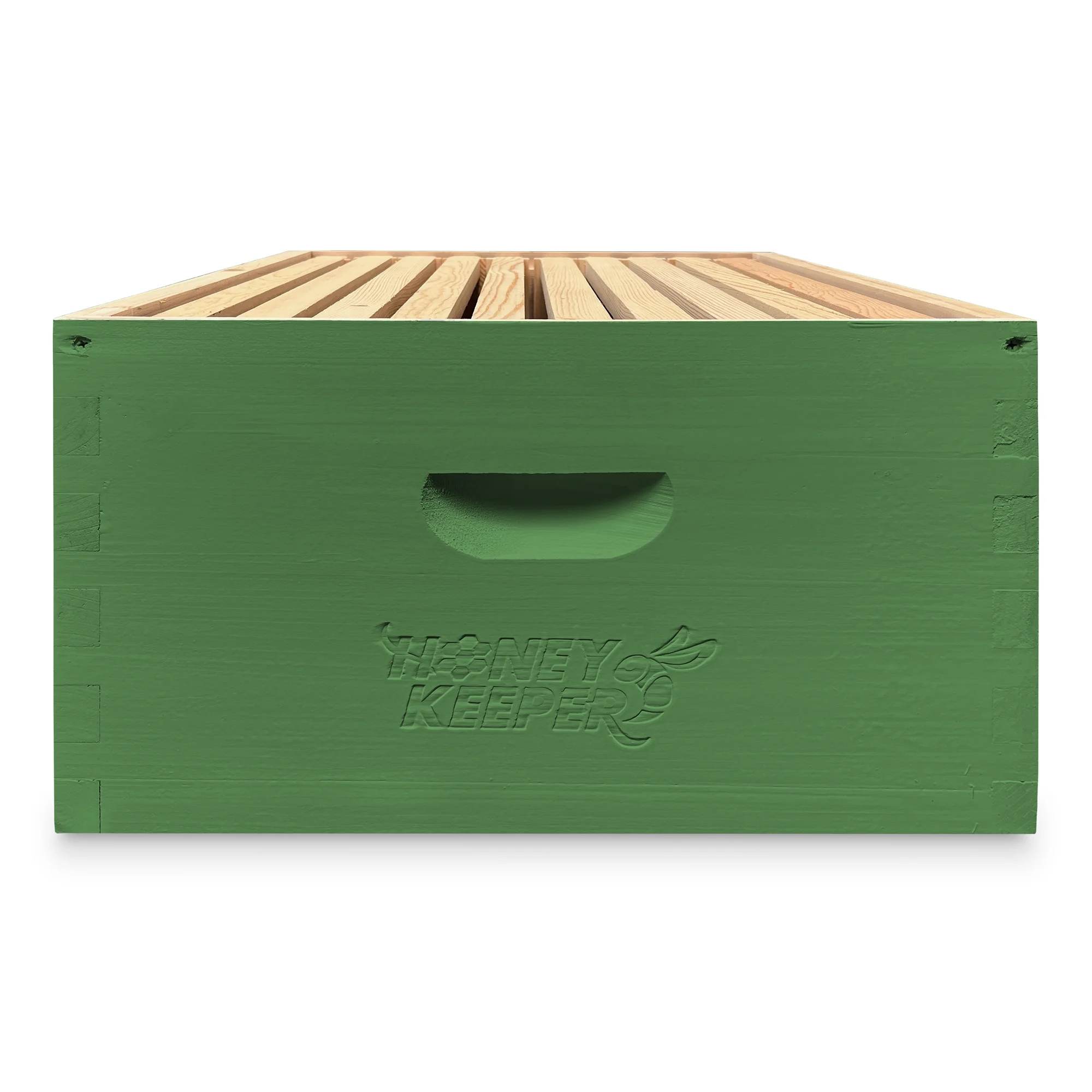 Honey Keeper Complete Deep Hive Body Kit, Painted and Assembled Beehive with 10-Frames - Green