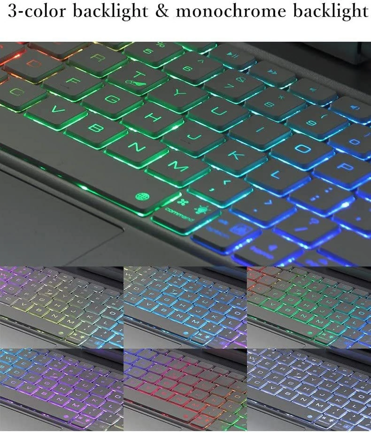 360° Rotatable Touch Keyboard for iPad 10th Generation 2022 10.9 inch Backlight Keyboard Built‑in Trackpad, Bluetooth Foldable Keyboard Cover for iPad 10