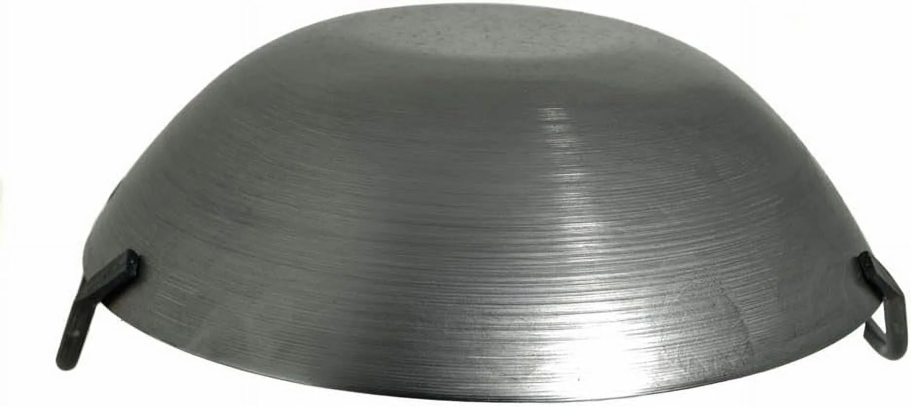 14 Inches Carbon Steel Flat Bottom Wok With Two Side Handle, 14 Gauge Thickness, Made