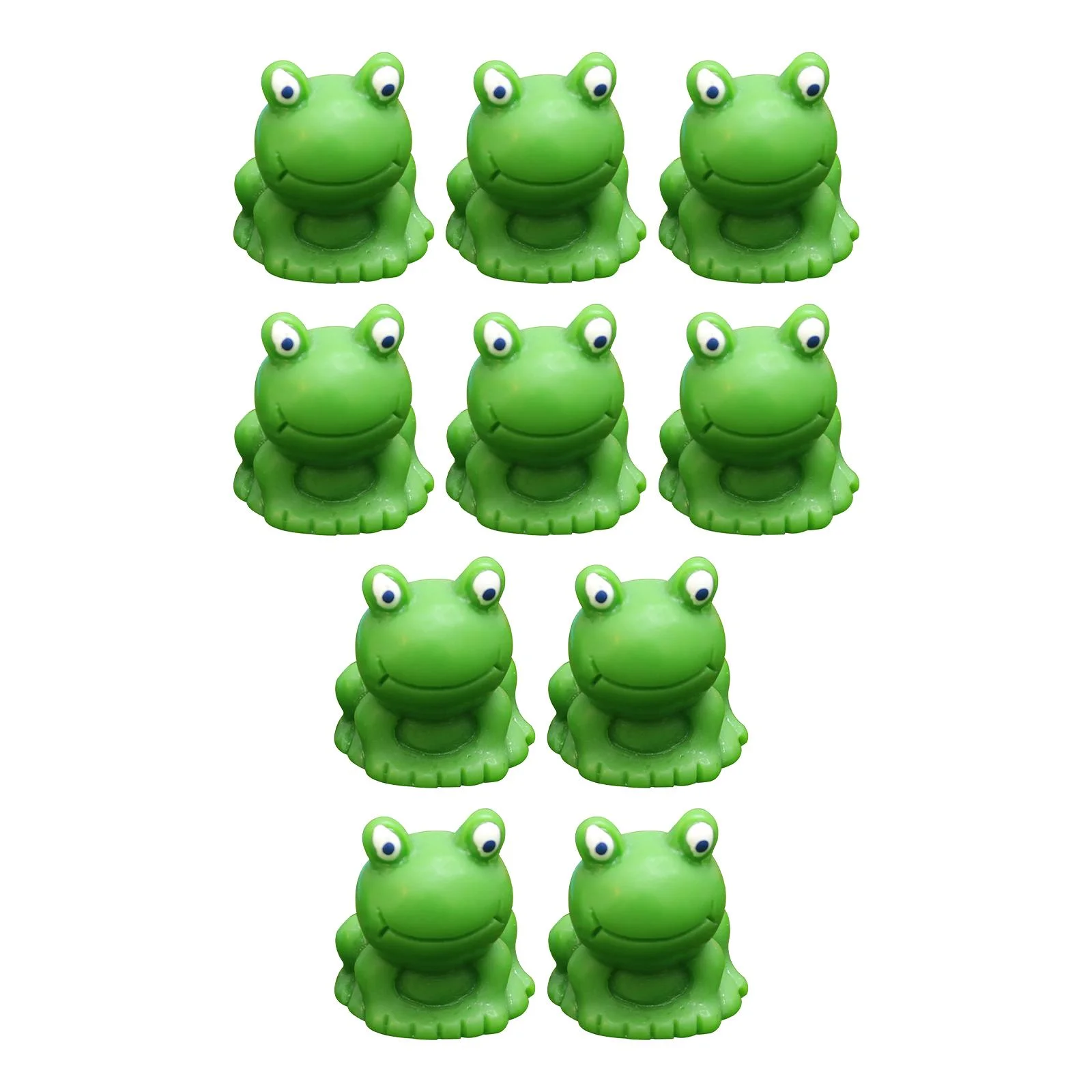 figatia 10Pcs Mini Frogs Garden Decor Resin Frog Figurines Animal Figure Tiny Resin Frogs Sculpture for Landscape Farmhouse Dollhouse