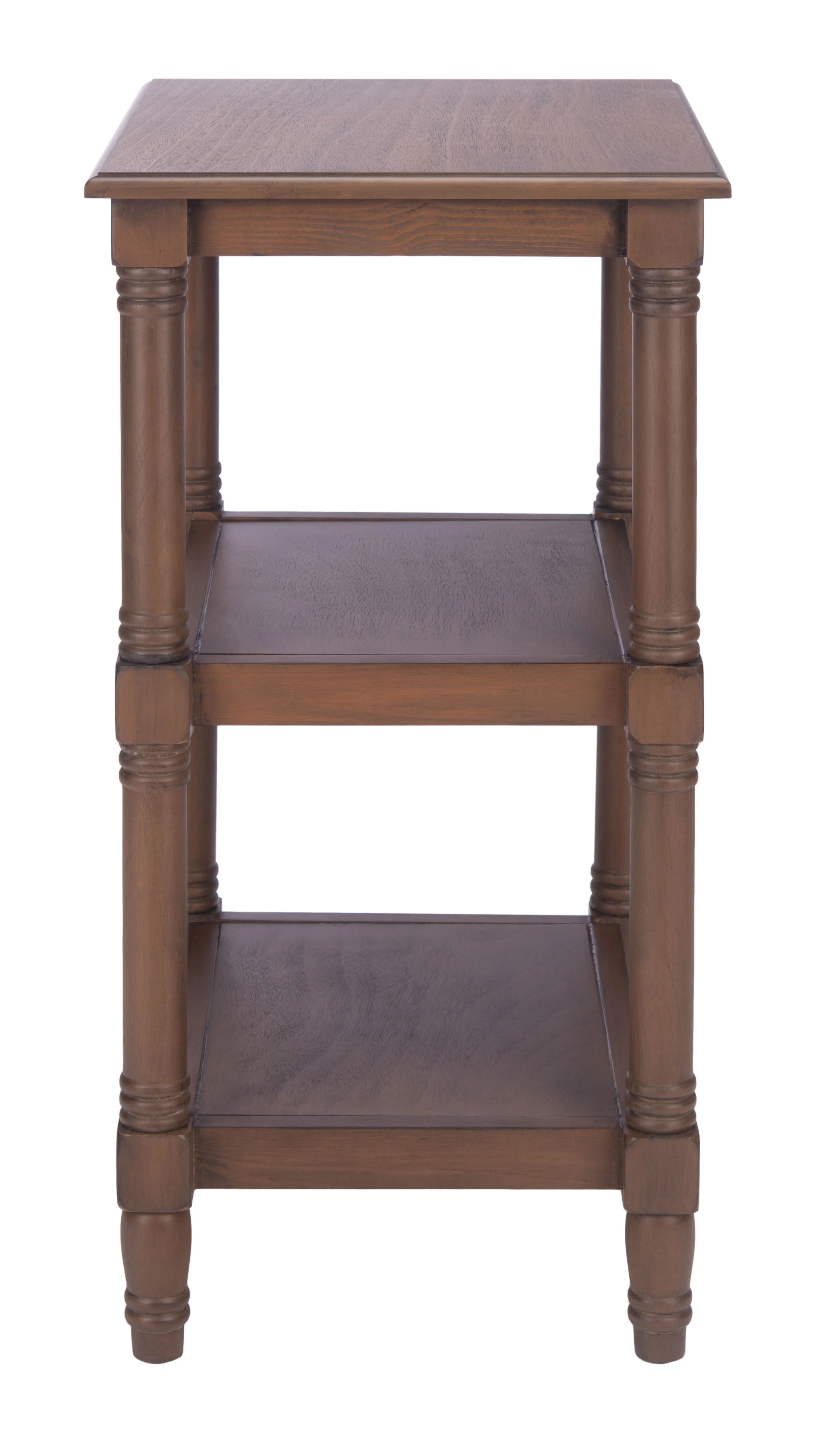 SAFAVIEH Cassie Amish Style Brown Rectangle Wood End Table (19.8 in. W x 15 in. D x 30 in. H)