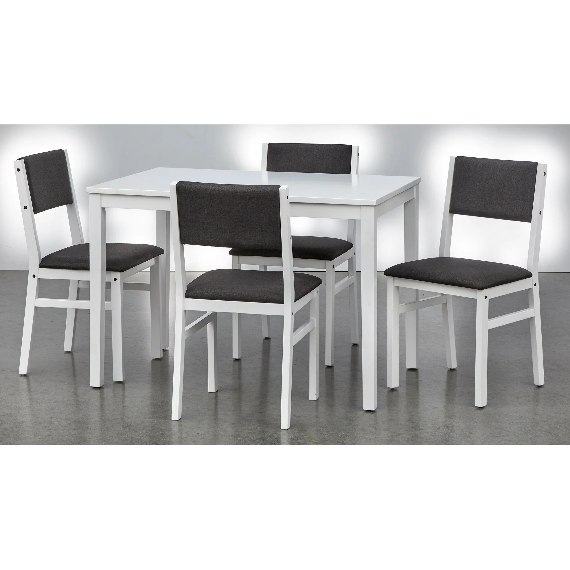 Simple Living  Jules 5-piece Solid Wood Dining Set White