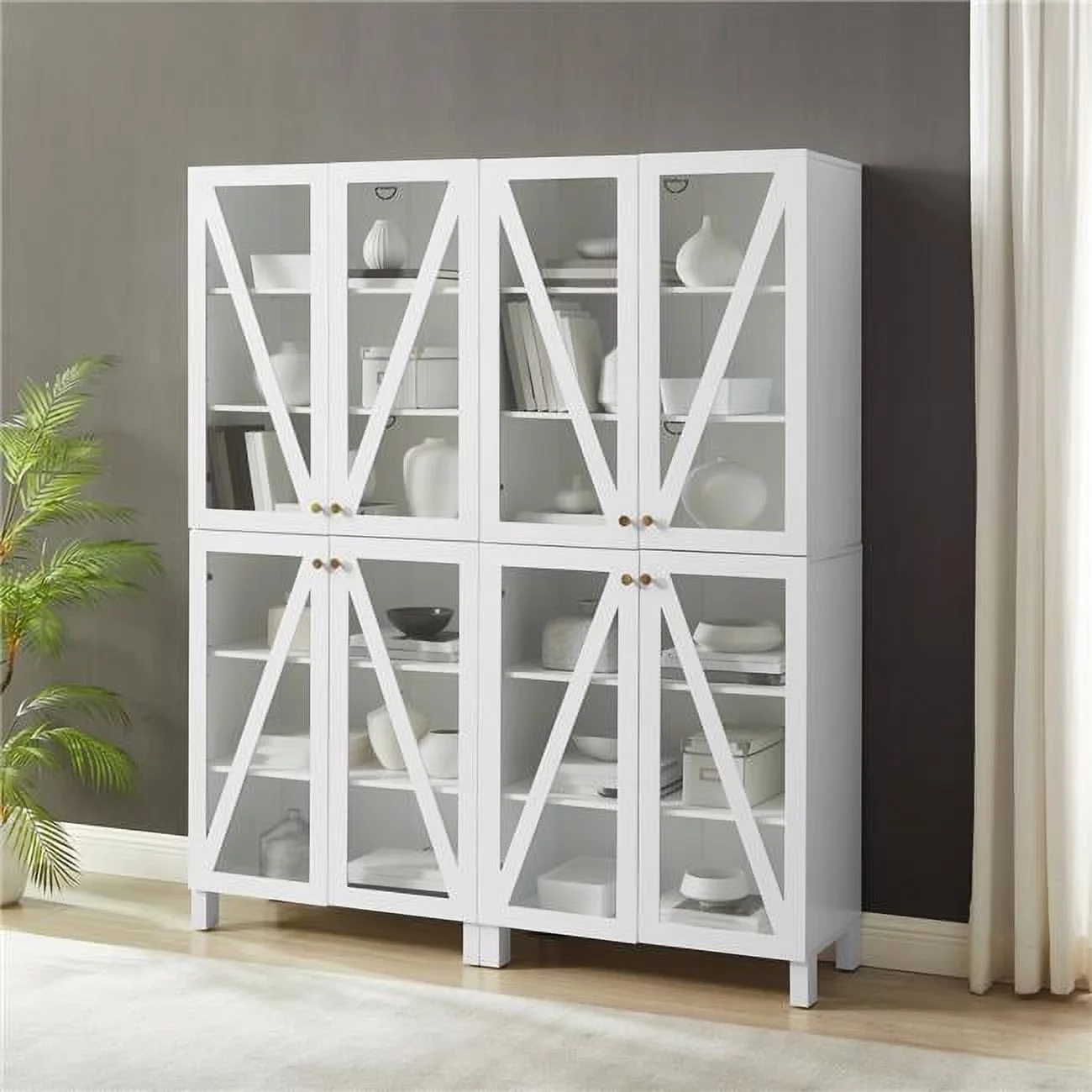 Cassai Storage Pantry Set, White - 2 Piece