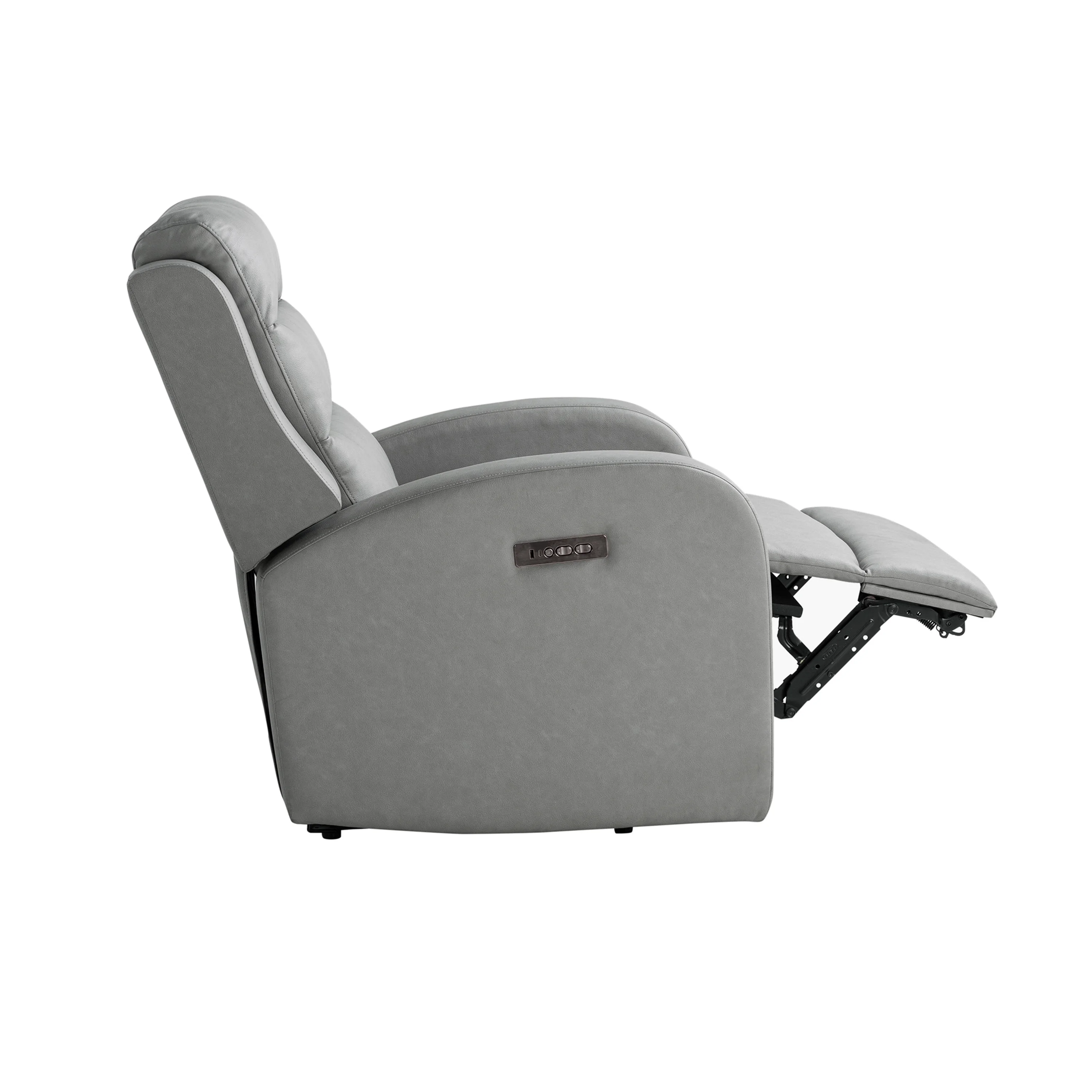 Relax A Lounger Avery Modern Recliner, Grey Faux Leather