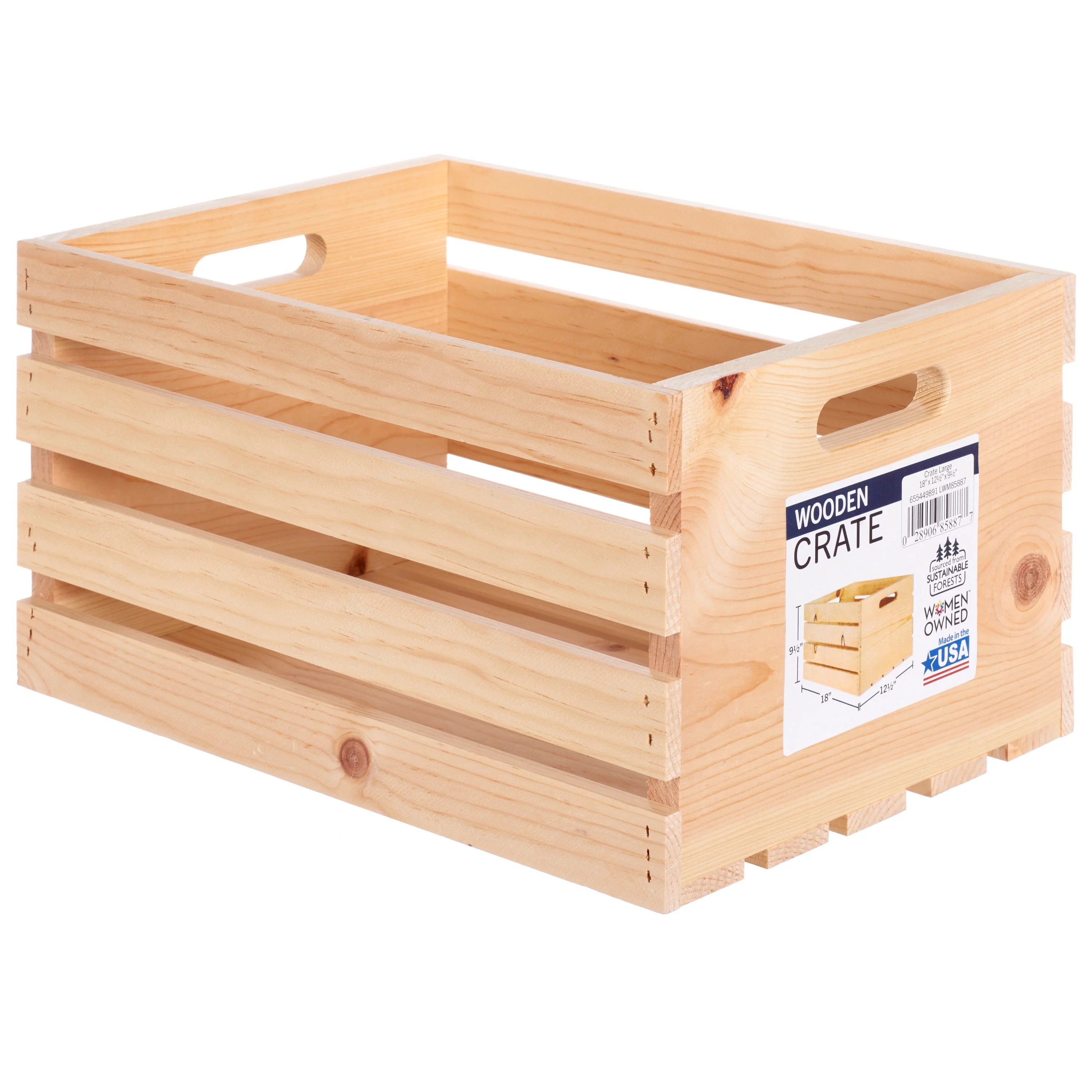 Unfinished Wood Crate 18