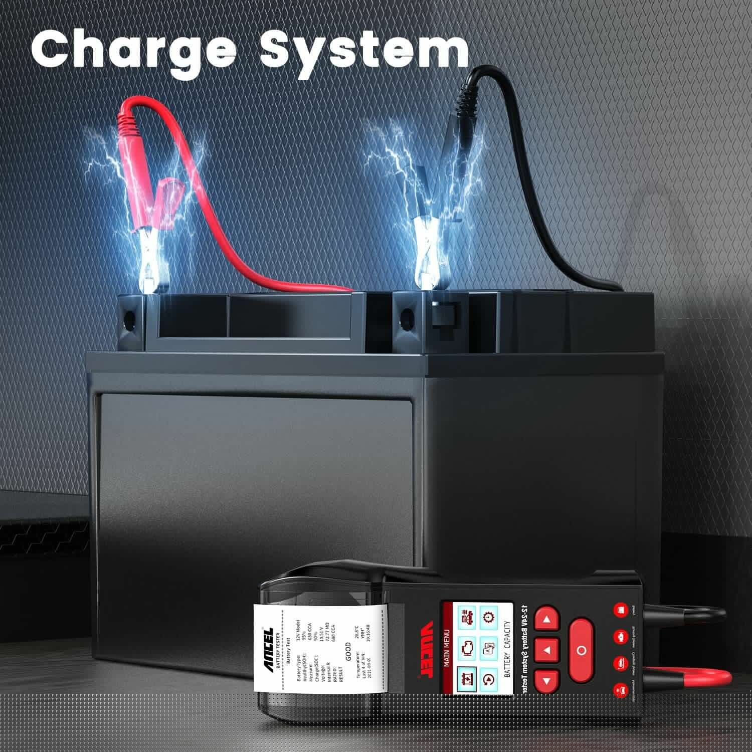 ANCEL BST600 12V/24V Charging System Analyze 100-2000 CCA Automotive Car Battery Temperature Load Tester Tool