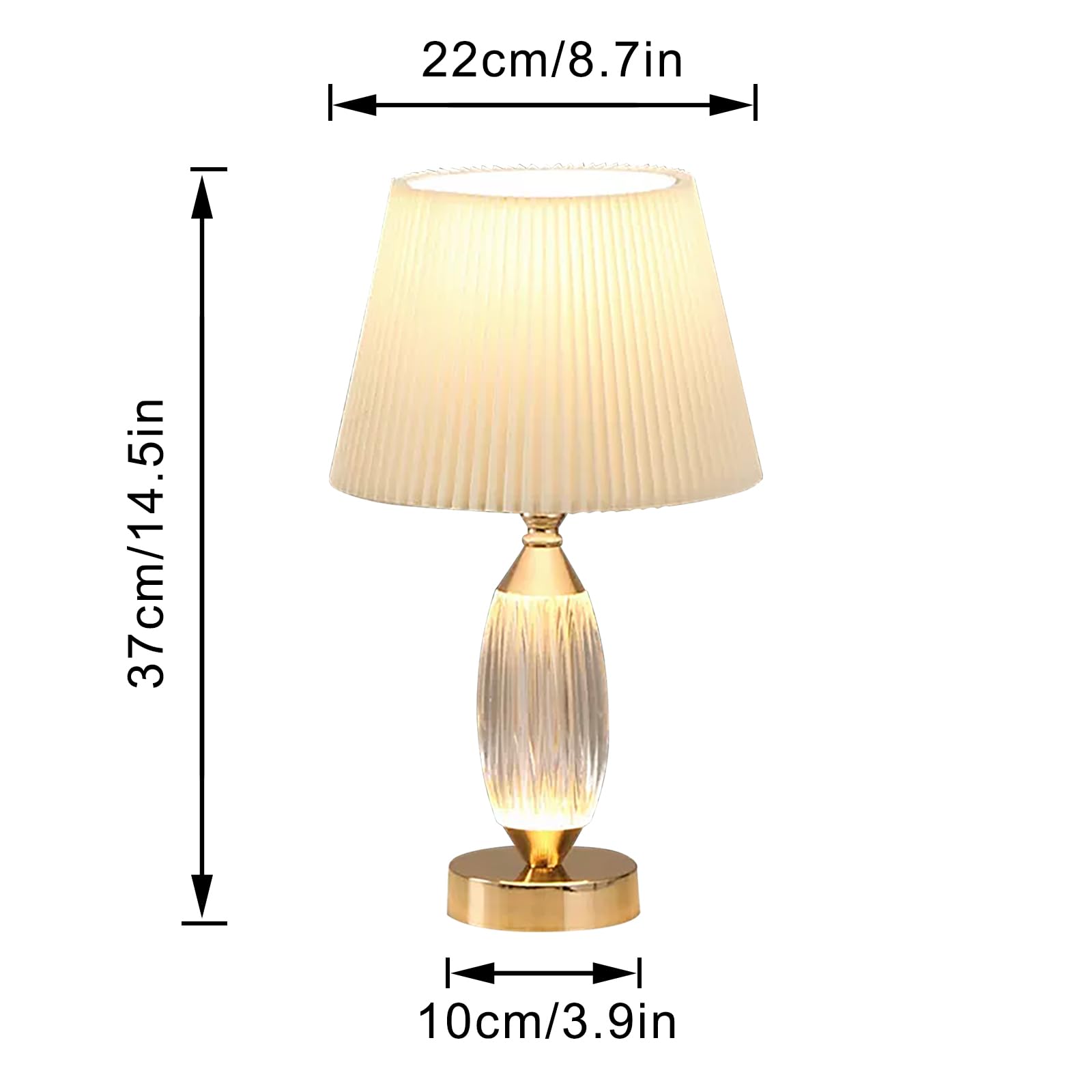 Kiven Cordless Table Lamp, Dimmable LED Desk Lamp with Flaxen Barrel Fabric Lampshade, Farmhouse Rechargeable Nightstand Lamp for Reading Home Decor Bedside Side Table,1-Light