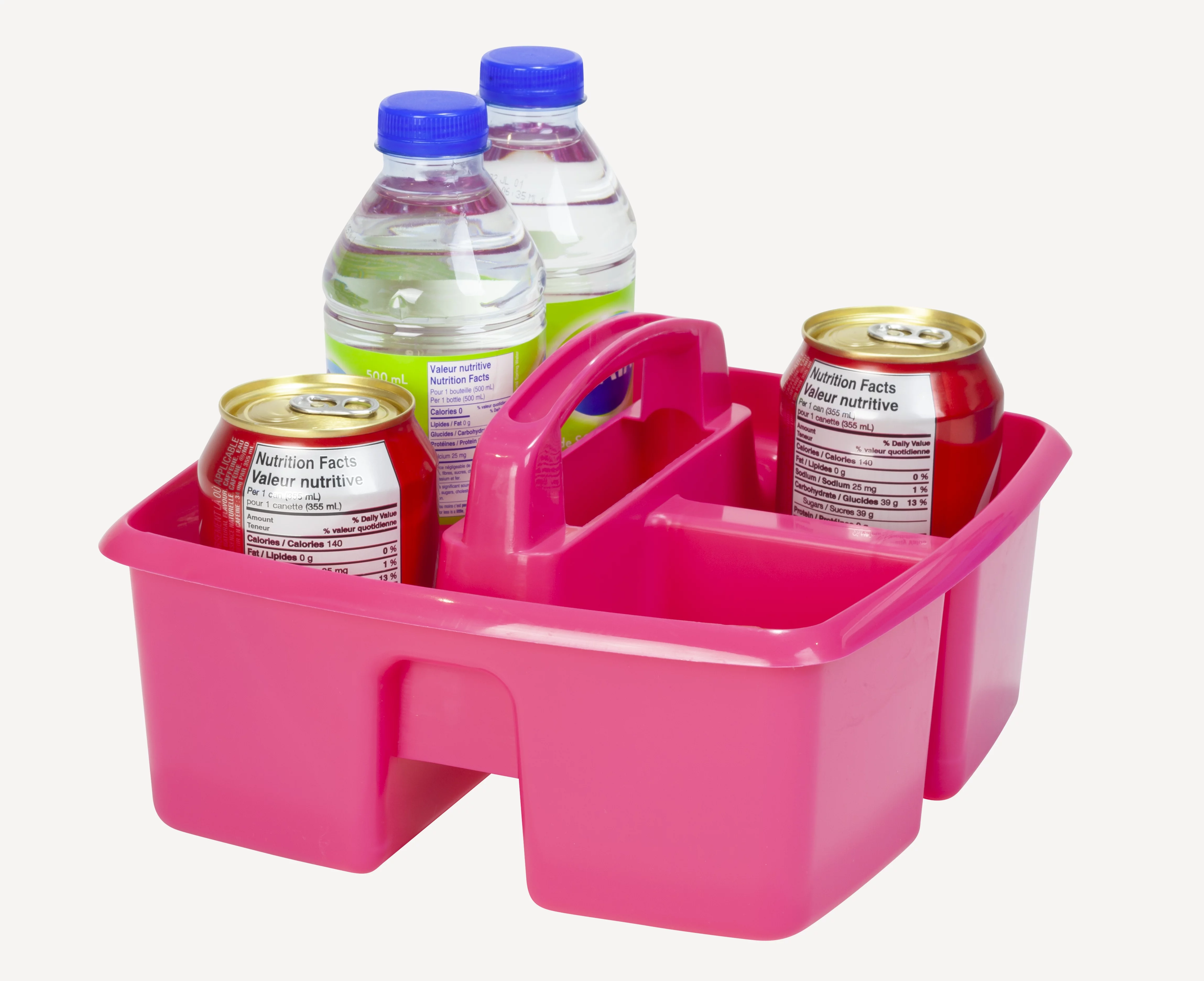 Pen+Gear Plastic Caddy, Craft and Hobby Organizer, Fuchsia Burst