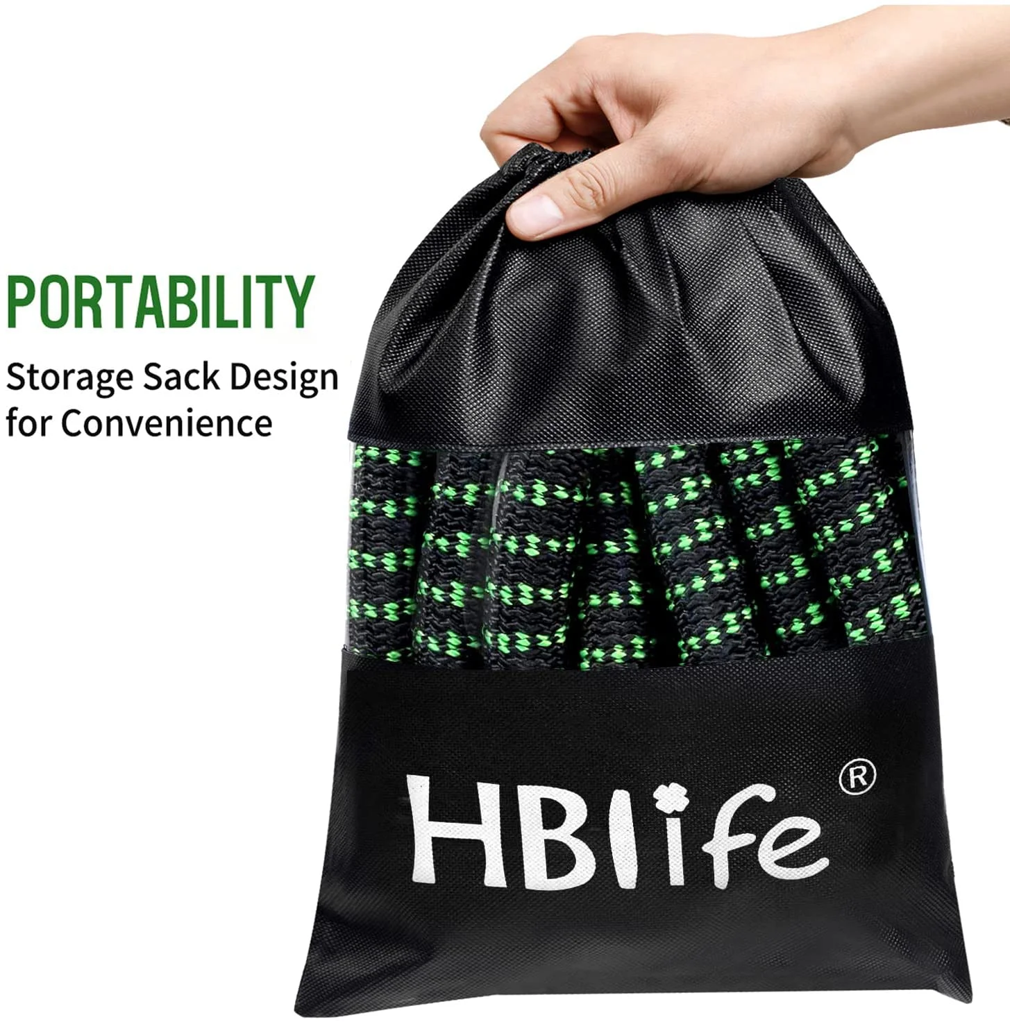 HBlife Garden Hose 100FT, Flexible Lightweight Expandable Hose Expanding Durable Water Hose with 3/4 Inch Solid Brass Fittings, Black and Green (Nozzle Sprayer Not Included)