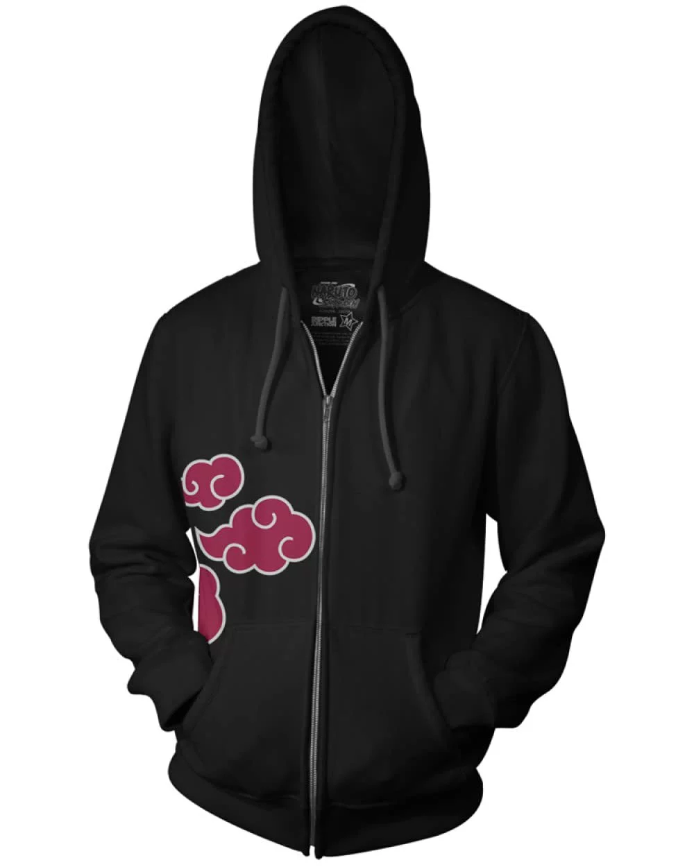 Naruto Shippuden Anti Leaf Clouds Akatsuki Anime Licensed Adult Hoodie Medium Black