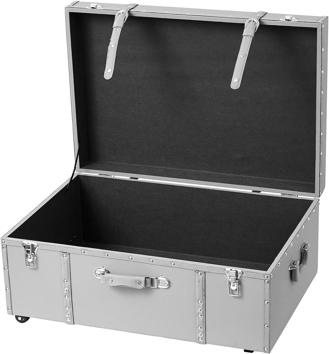 GVJMTKP The Texture Brand Wheeled Trunk - Hex Gray - Large