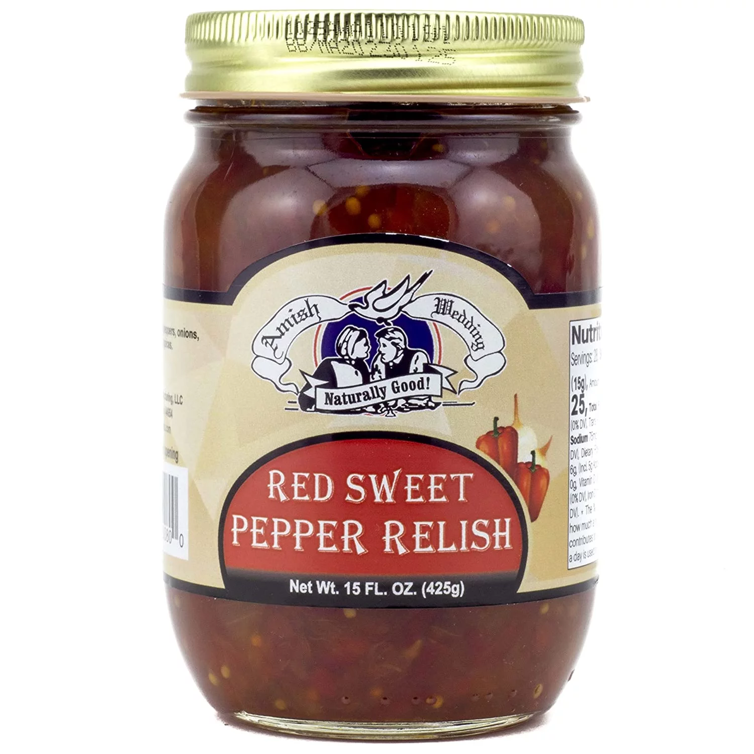 Amish Wedding Foods Sweet Pepper Relish, 2-Pack 15 oz. Jars