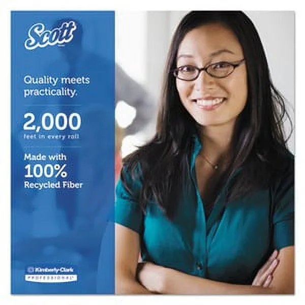 Scott Containers Essential JRT Extra Long Bathroom Tissue, 2 Ply, Wood