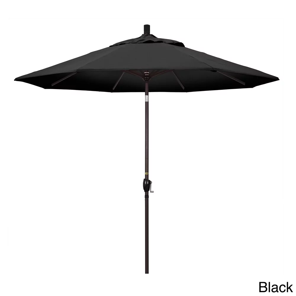 Havenside Home Pompano 9ft Crank Lift Round Umbrella by , Base Not Included Black