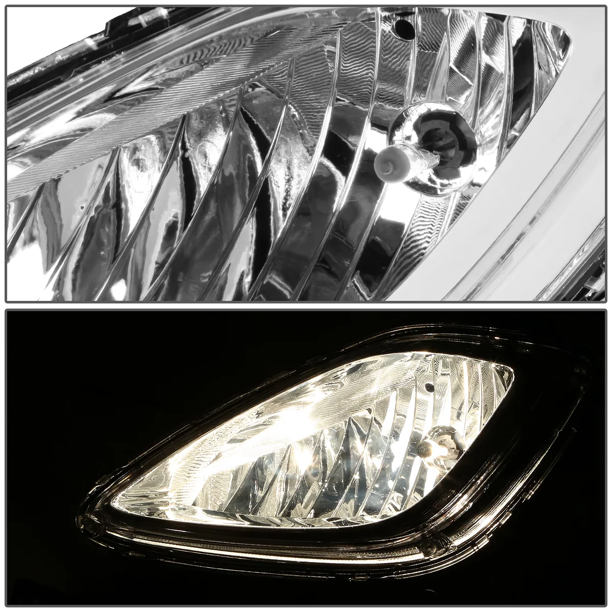 DNA Motoring FL-ZTL-132-CH For 2011 to 2013 Elantra MD/UD Pair Bumper Driving Fog Light Lamps with Switch Clear Lens