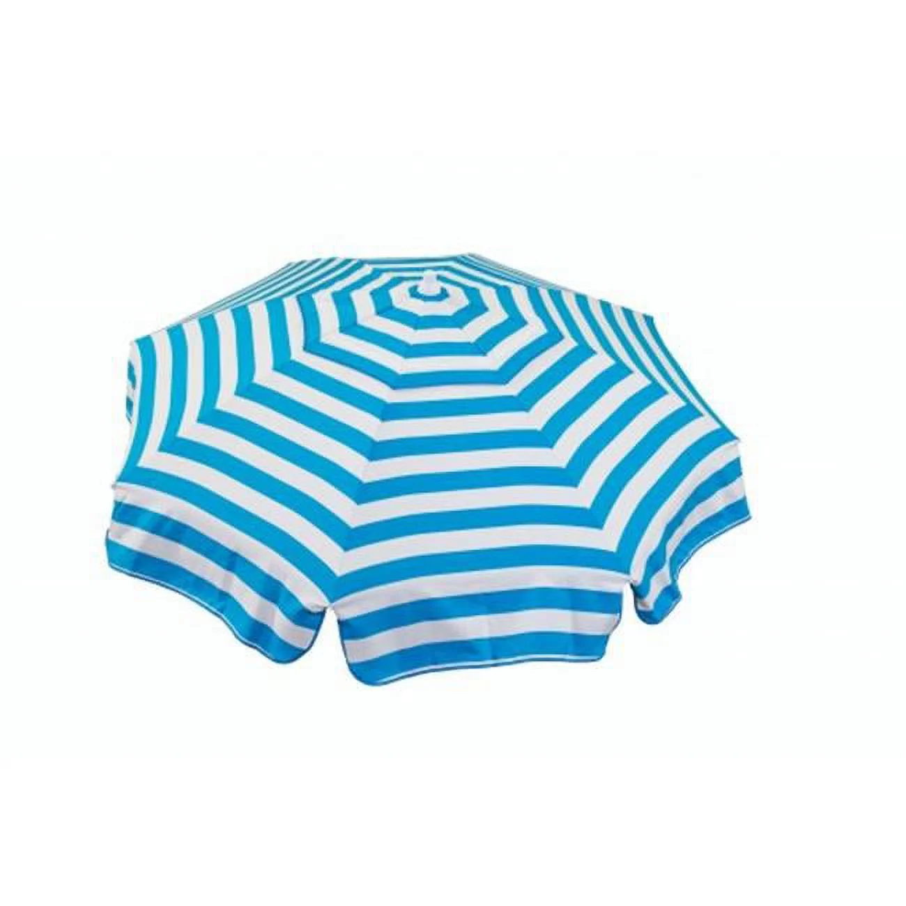 Heininger Holdings 1389 Italian 6 ft. Umbrella Acrylic Stripes Turquoise And White - Bar Height Pole