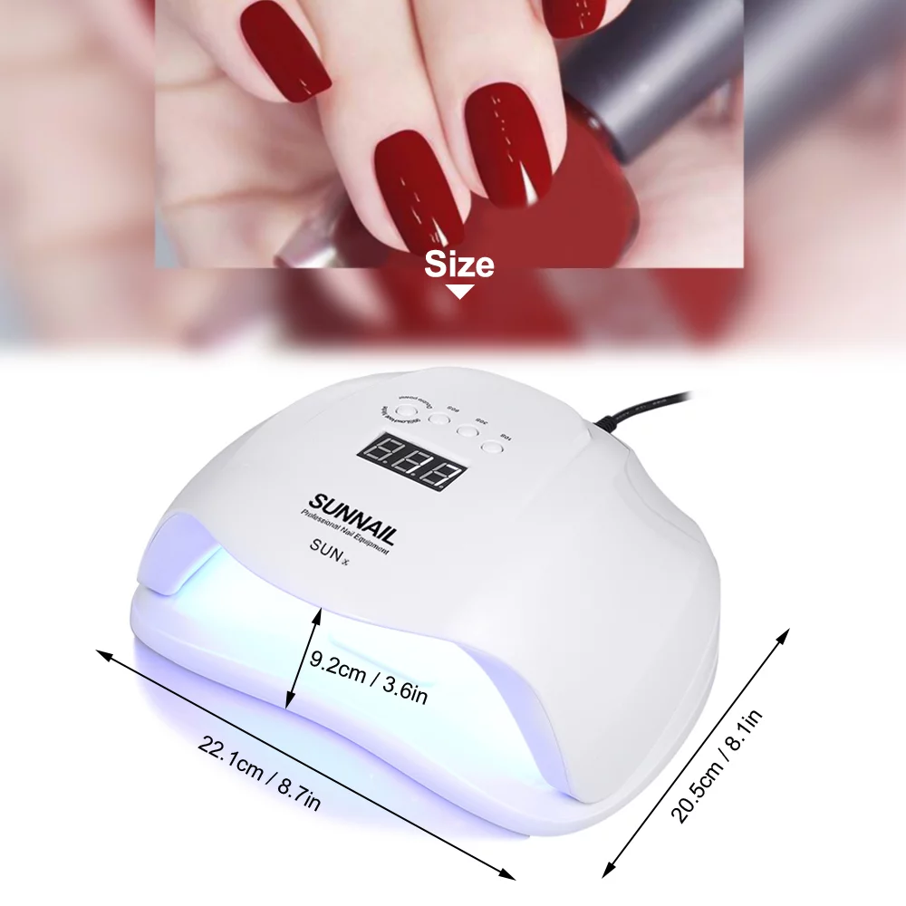 Nail Lamp,Dryer Toenails Equipment 54w Uv Led Art Tool Lamp Professional Nail Toenails Equipment Nail Simbae Mewmewcat Qisuo Huiop Eryue 54w Led