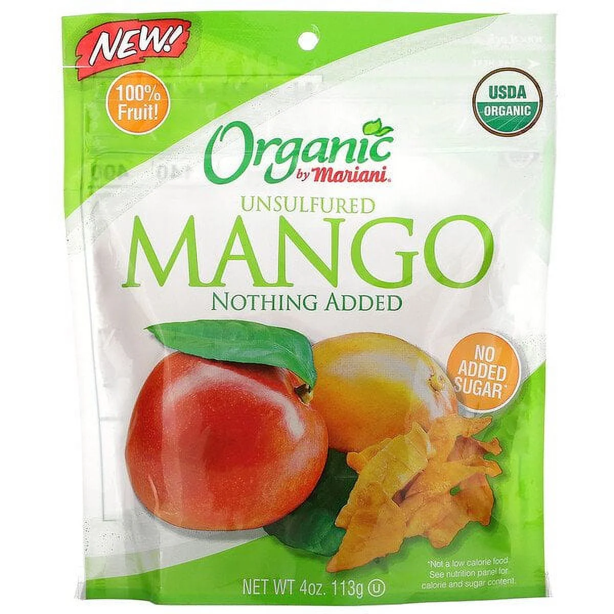 Mariani Dried Fruit, Organic Unsulfured Mango, 4 oz Pack of 2