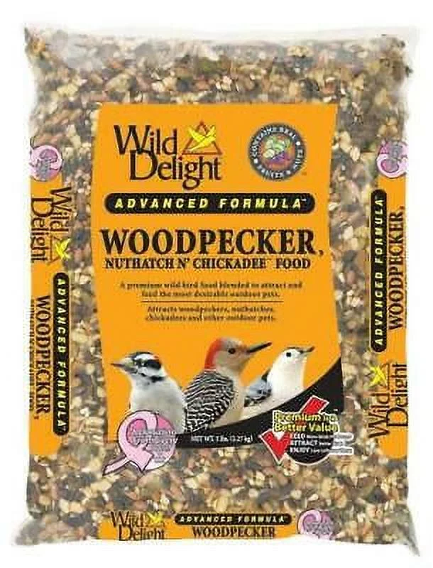 Wild Delight Woodpecker, Nuthatch & Chickadee Wild Bird Food Sunflower Seeds 5 lb.