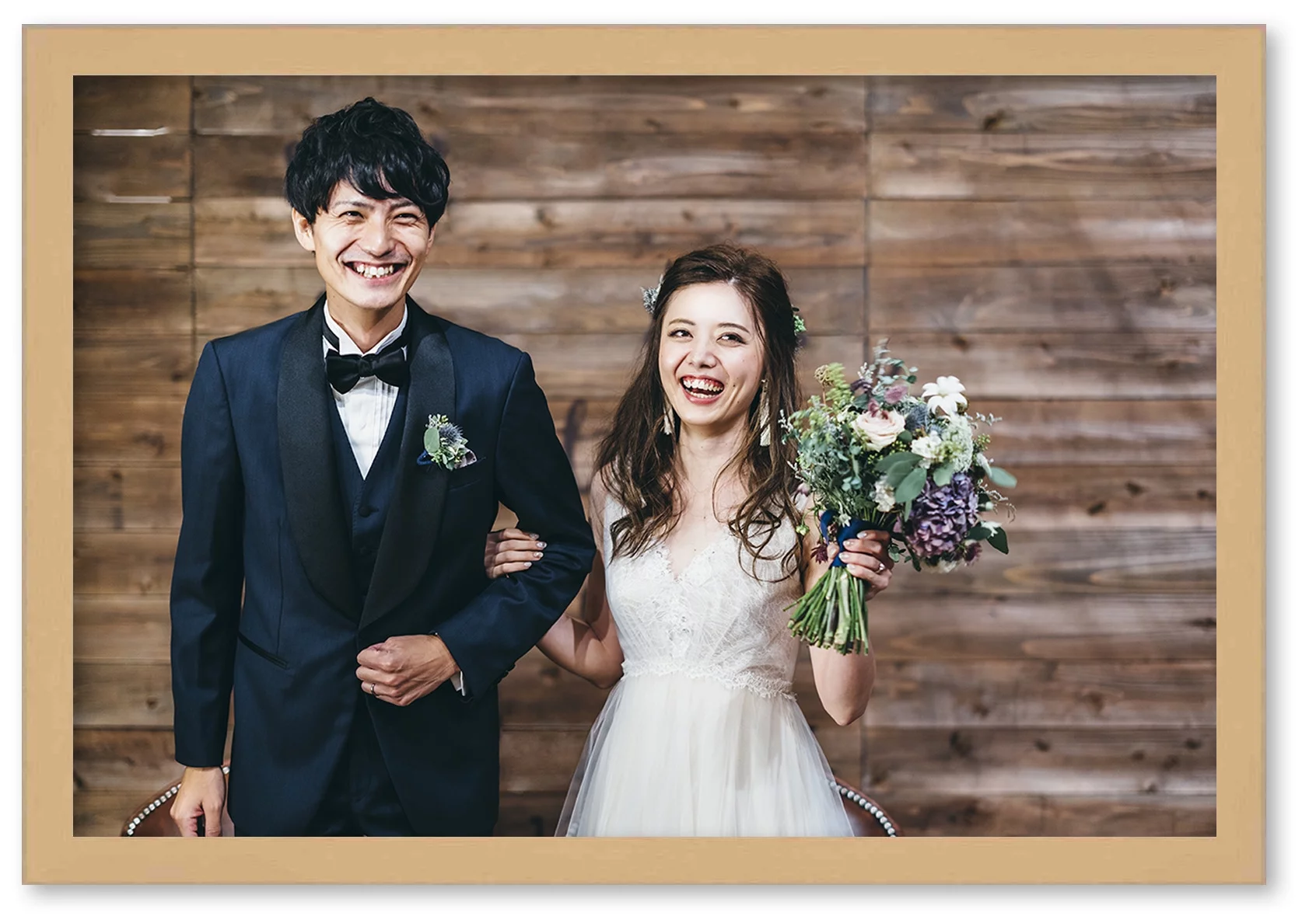 14x24 - 14 x 24 Natural Oak Flat Solid Wood Frame with UV Framer's Acrylic & Foam Board Backing -