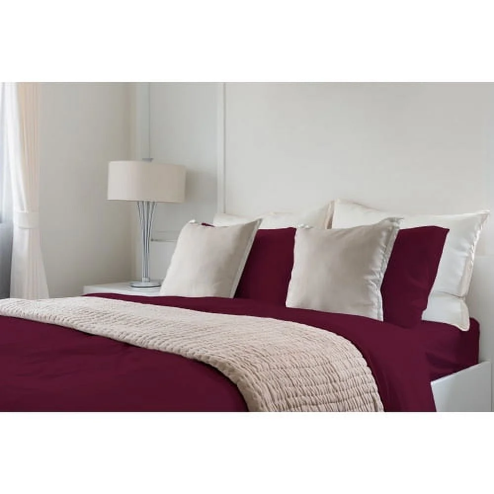 Luxurious Viscose from 100% Bamboo 4-Piece Sheet Set , Oeko-TEX Certified, King - Merlot