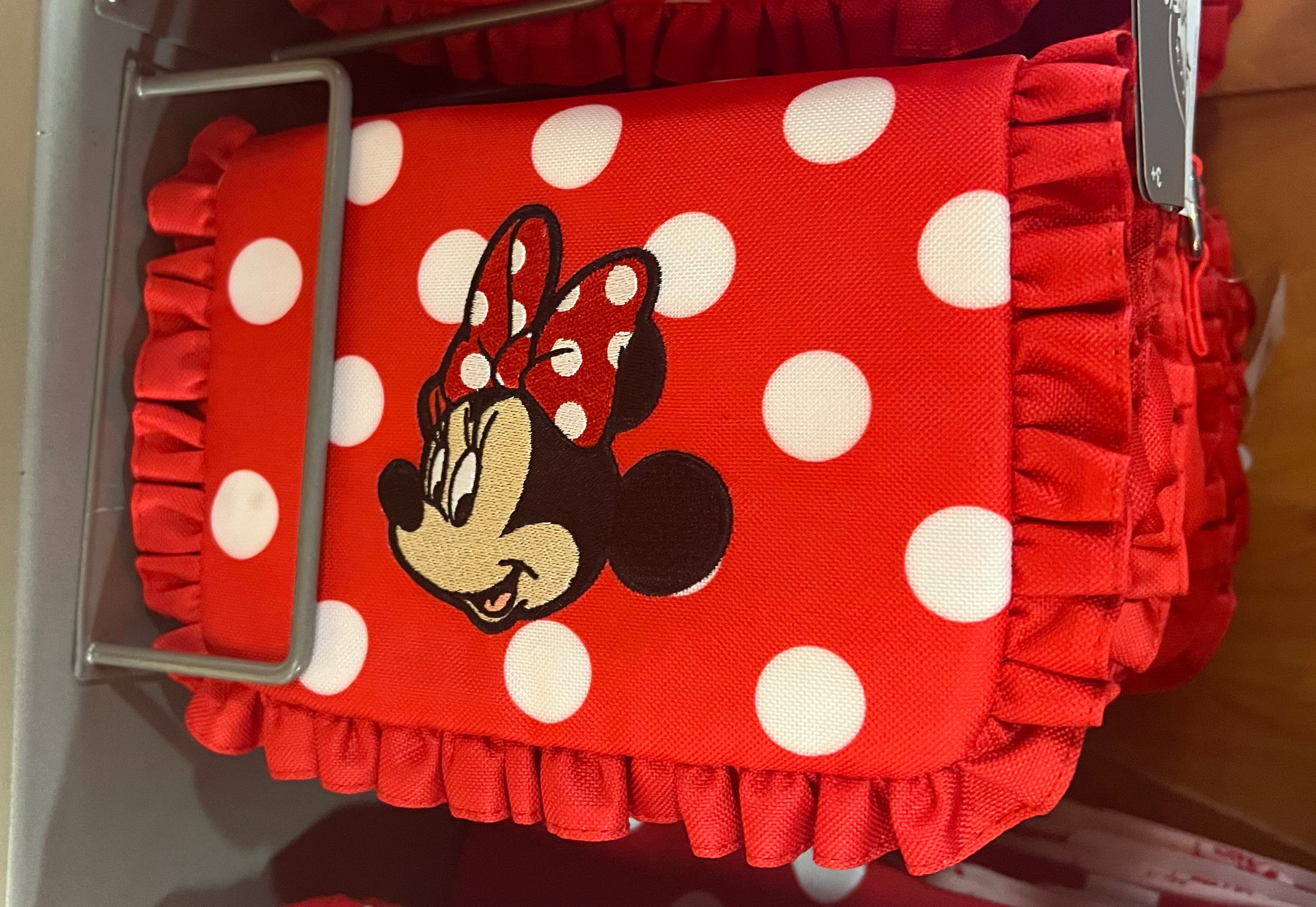 Disney Parks Minnie Mouse Crossbody Purse Red & White Polka Dots