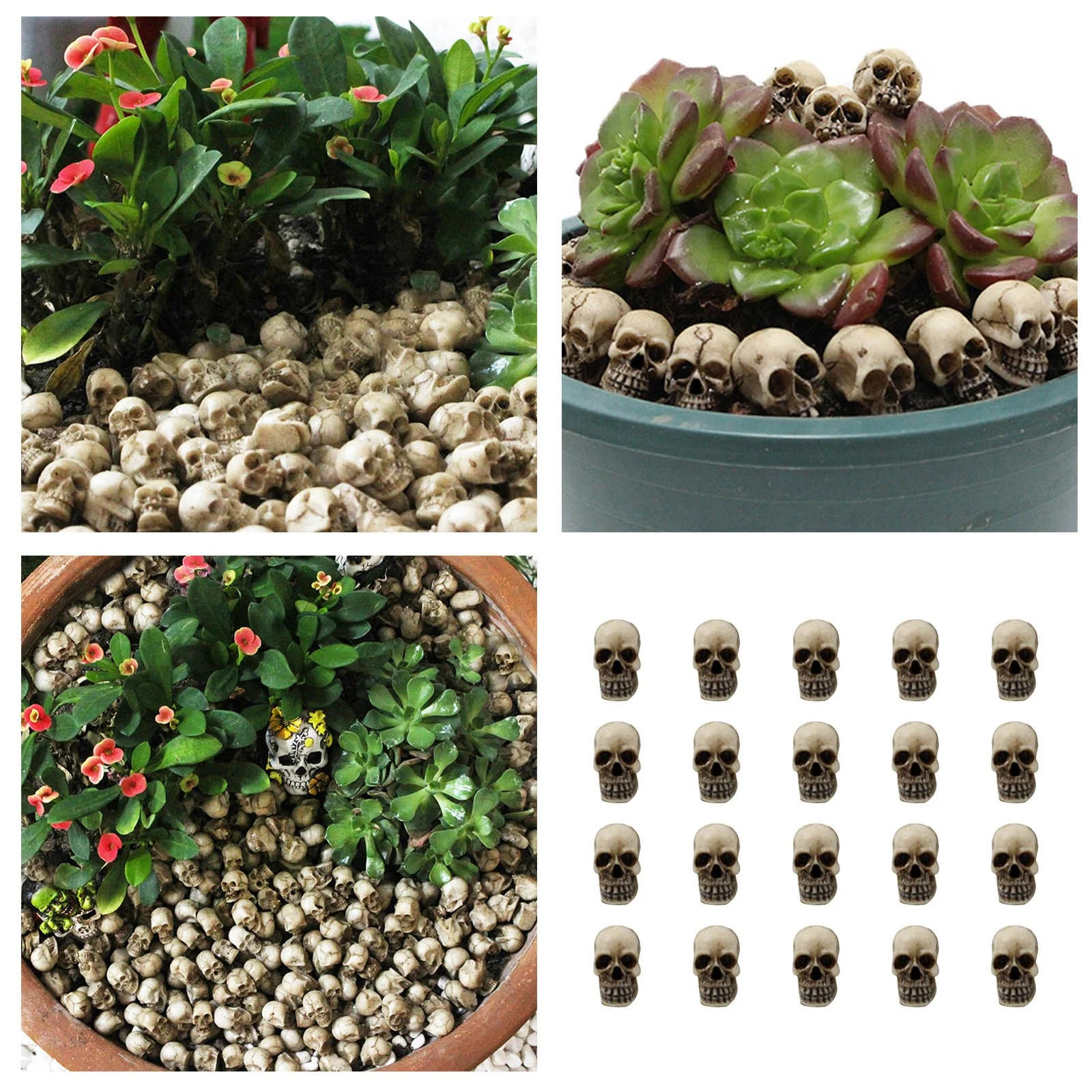 Head Set Decorative Resin Head Creative Mini Garden Pot Ornament 20pcs Buddha Statue Outdoor Large