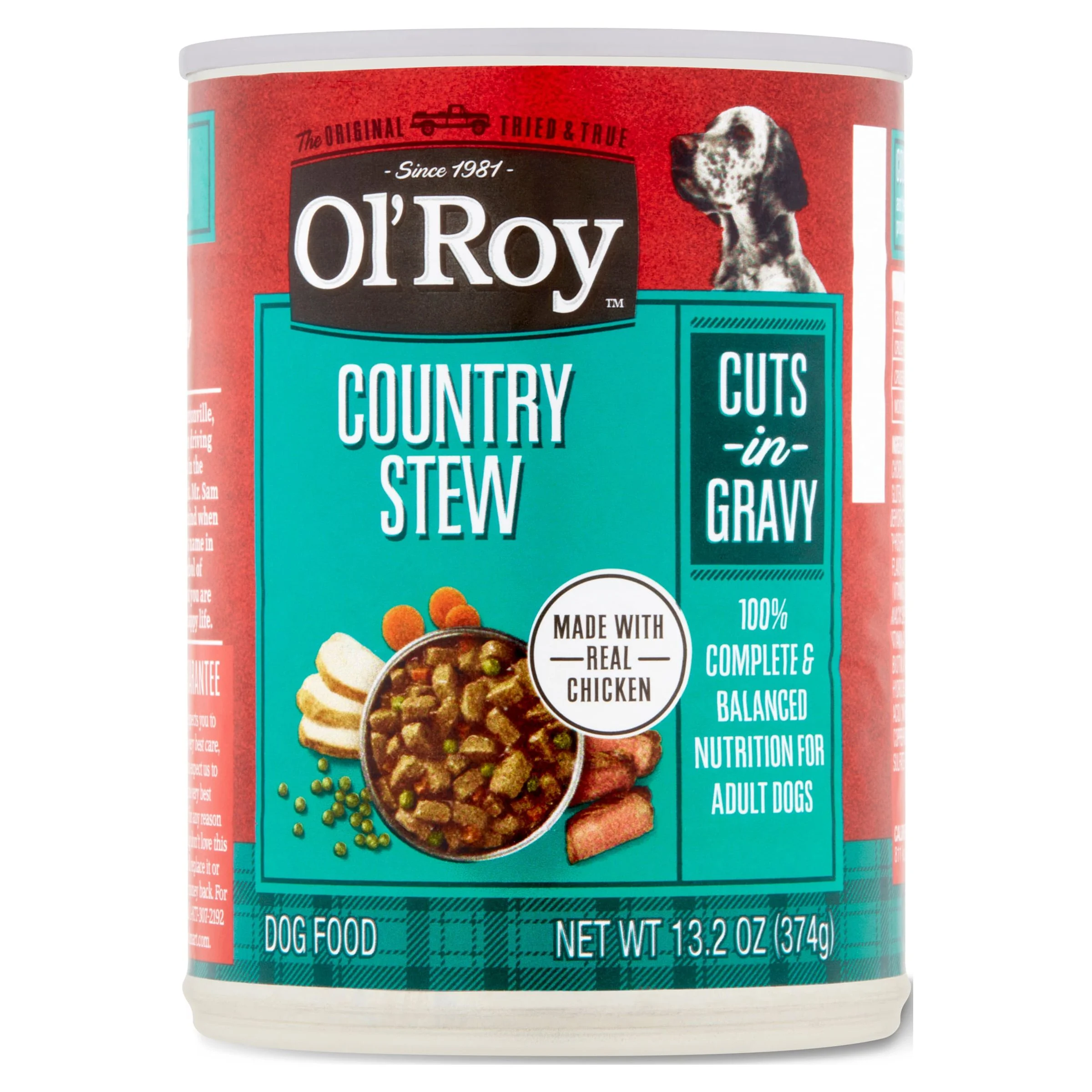 (4 pack) Ol' Roy Country Stew Cuts in Gravy Wet Dog Food, 13.2 oz Can