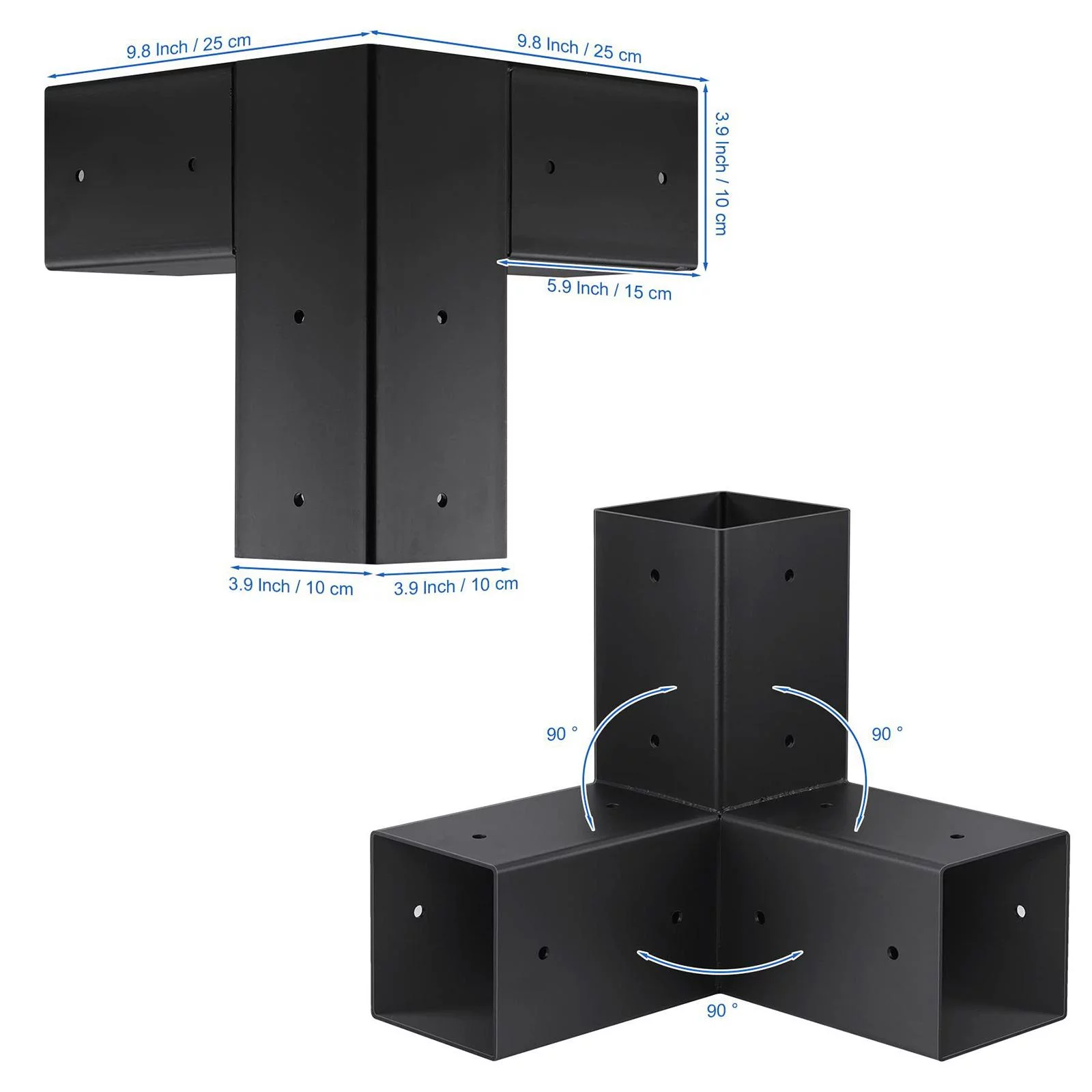 SunniMix 4 Pieces Pergola Brackets DIY Wooden Pergola Brackets Base DIY Elevated Wood