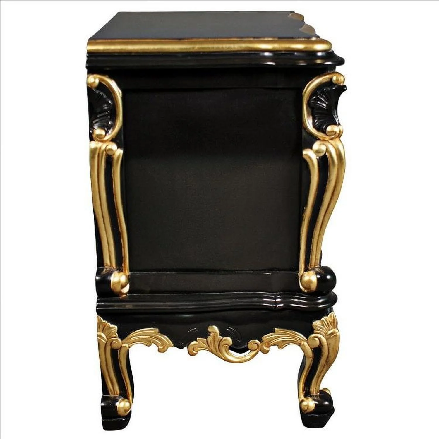 Design Toscano Viennese Rococo Mahogany Nightstand Side Table