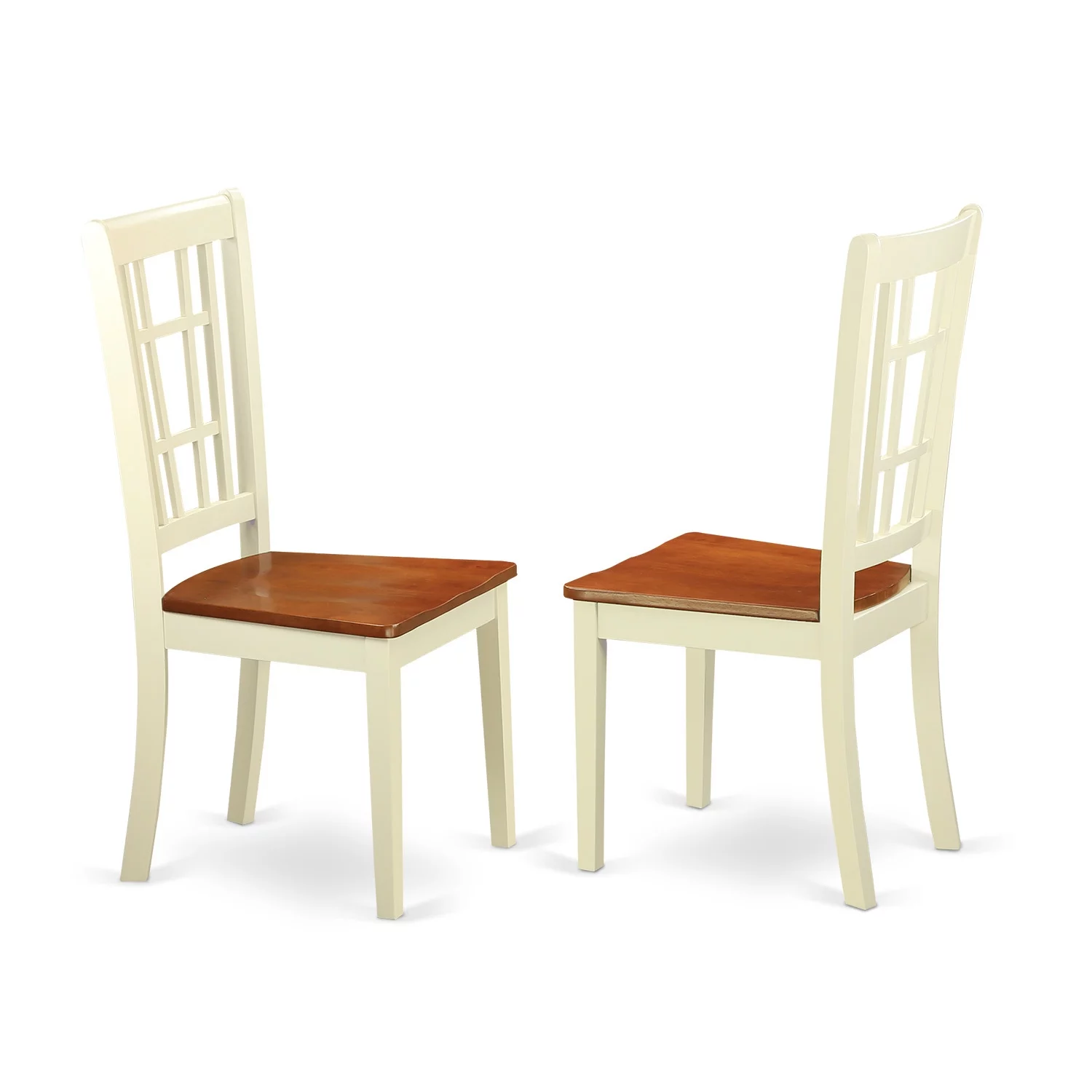 East West Furniture Weston 5-piece Wood Dinette Table Set in Buttermilk/Cherry