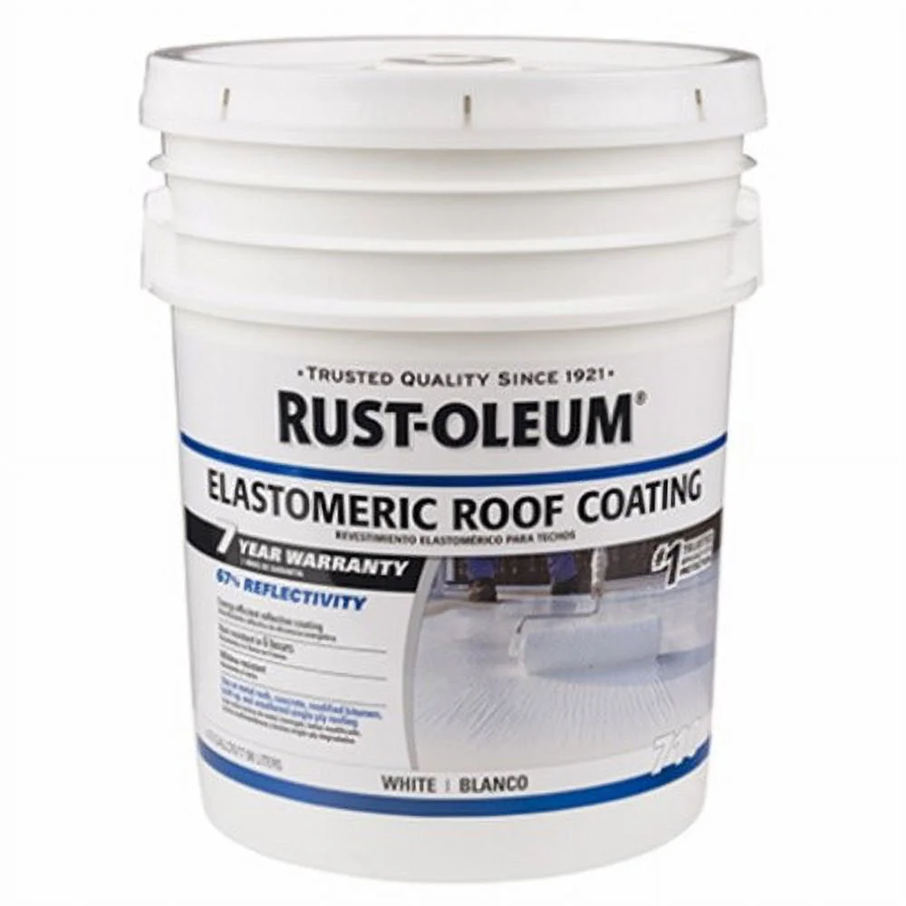 Rust-Oleum Roofing 7 Year Elastomeric Roof Coating, 4.75 Gallons