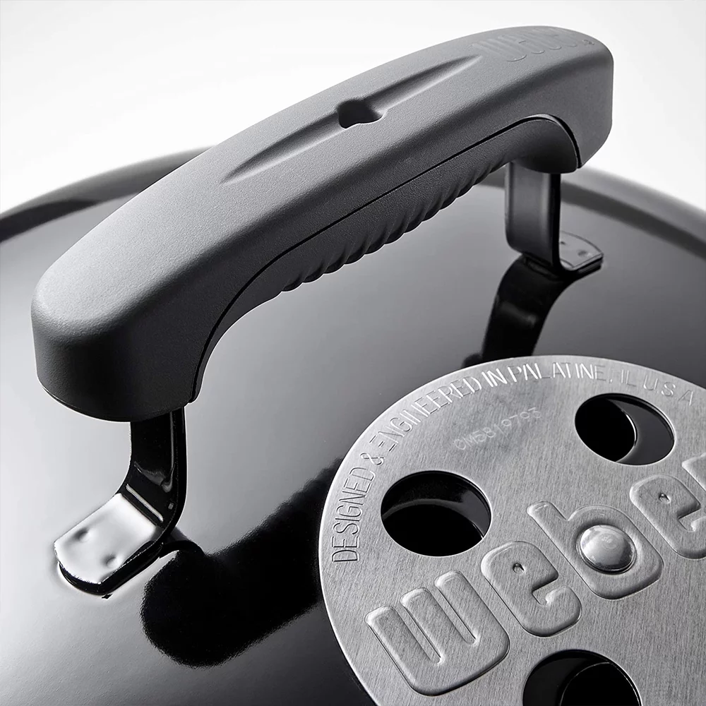 Weber 40020 Smokey Joe Premium 14-inch Charcoal Grill Black Bundle with 2 YR CPS Enhanced Protection Pack