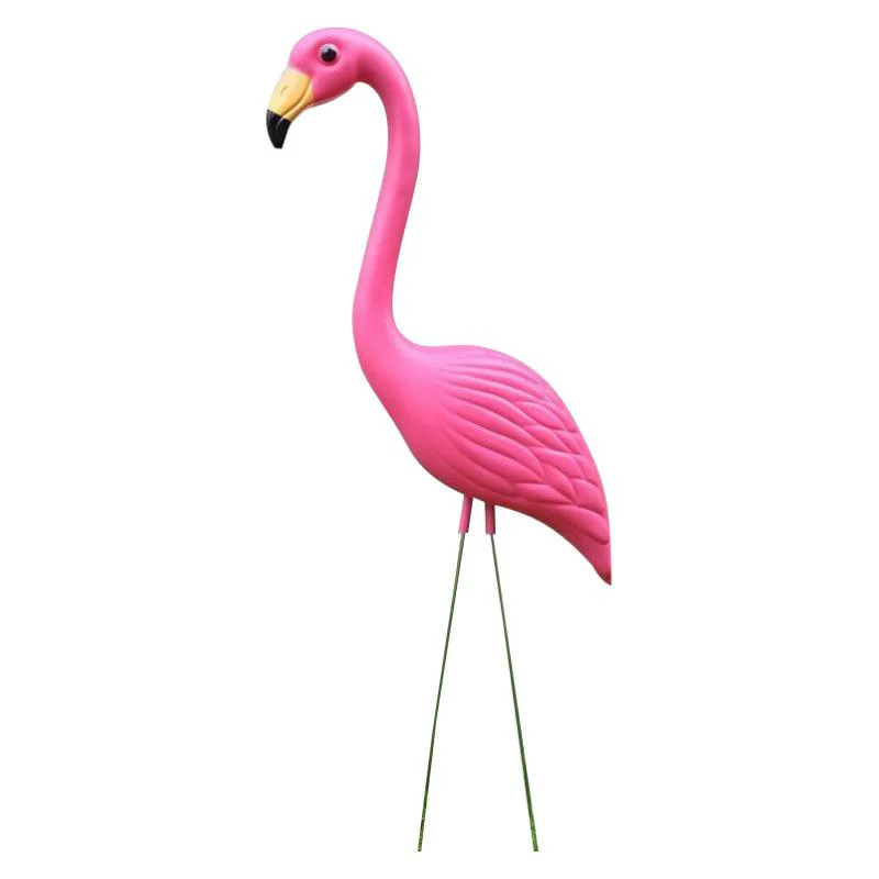 4 Pack Large Flamingo Garden Stakes Bird Statues for Outdoor Lawn Decoration, Pink