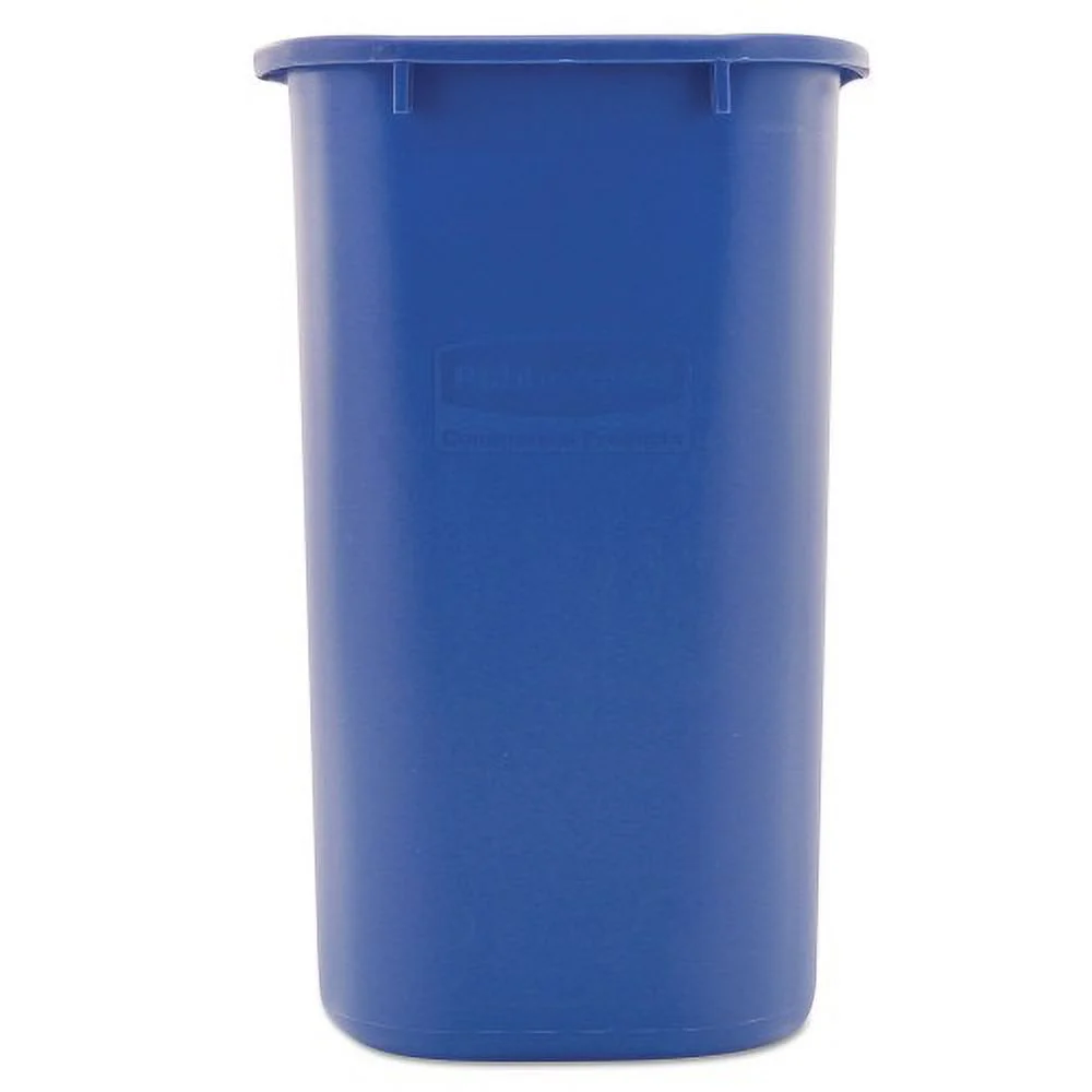 Rubbermaid Commercial Deskside Recycling Container, Medium, 28.13 qt, Plastic, Blue, Each