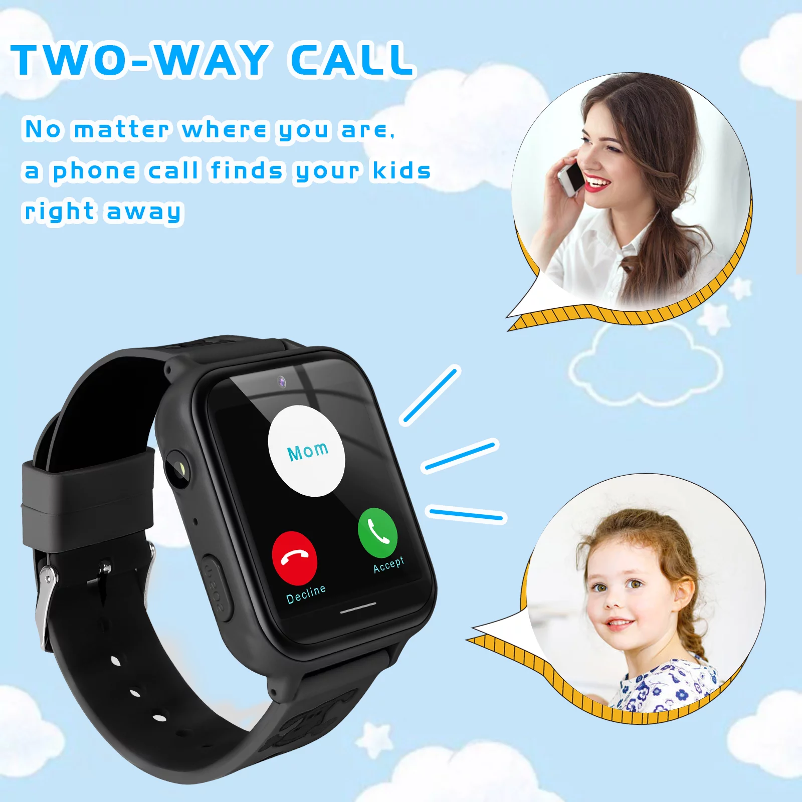 CJC Kids Smartwatch for Boys Girls - Smart Watch for Kids Watches for 3-12 Years with 10 Puzzle Games Alarm Music Player Camera Calculator Calendar Children Toys Birthday Gifts