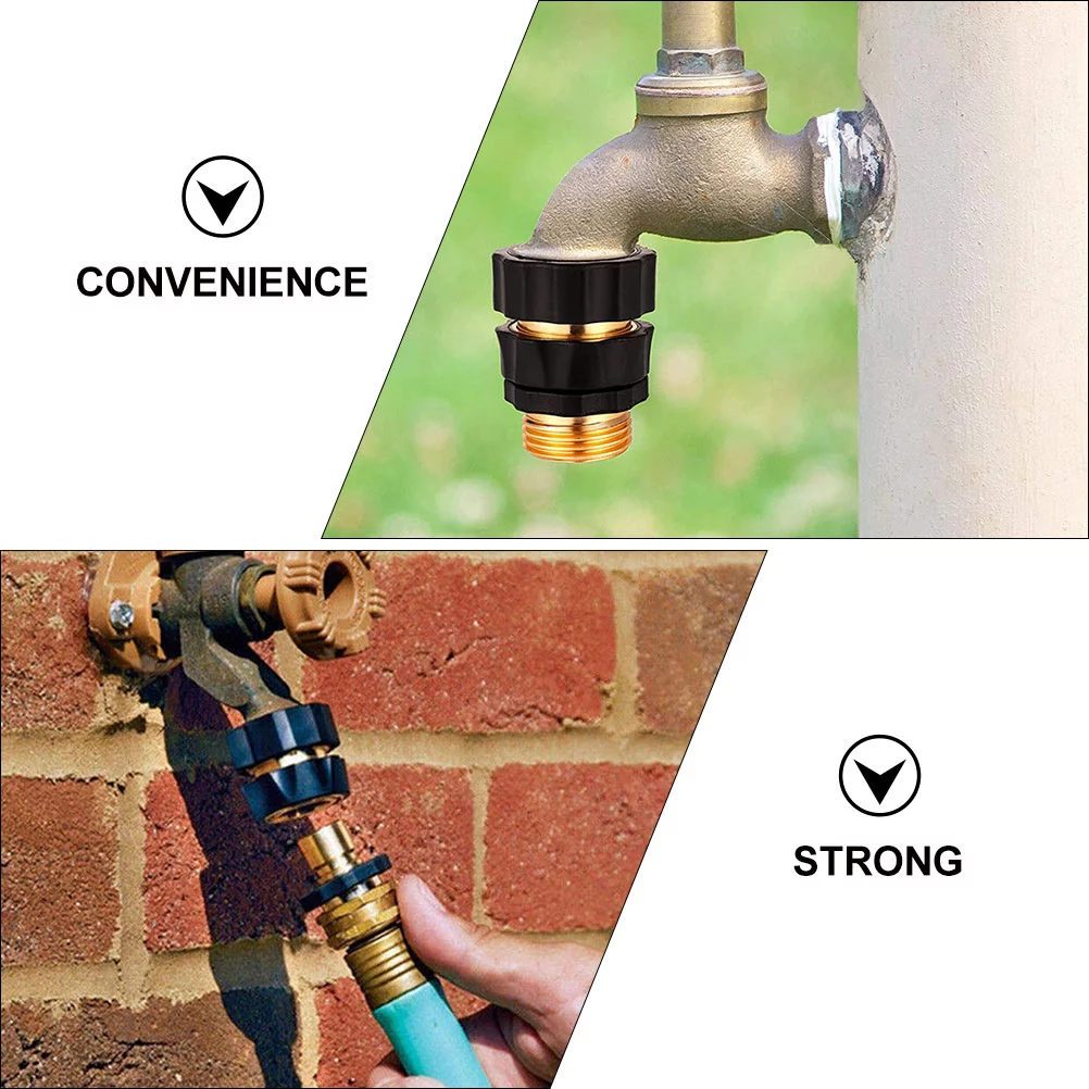 4 Sets Hose Connector Water Quick Connectors Kit Garden Adapter Fittings for Brass