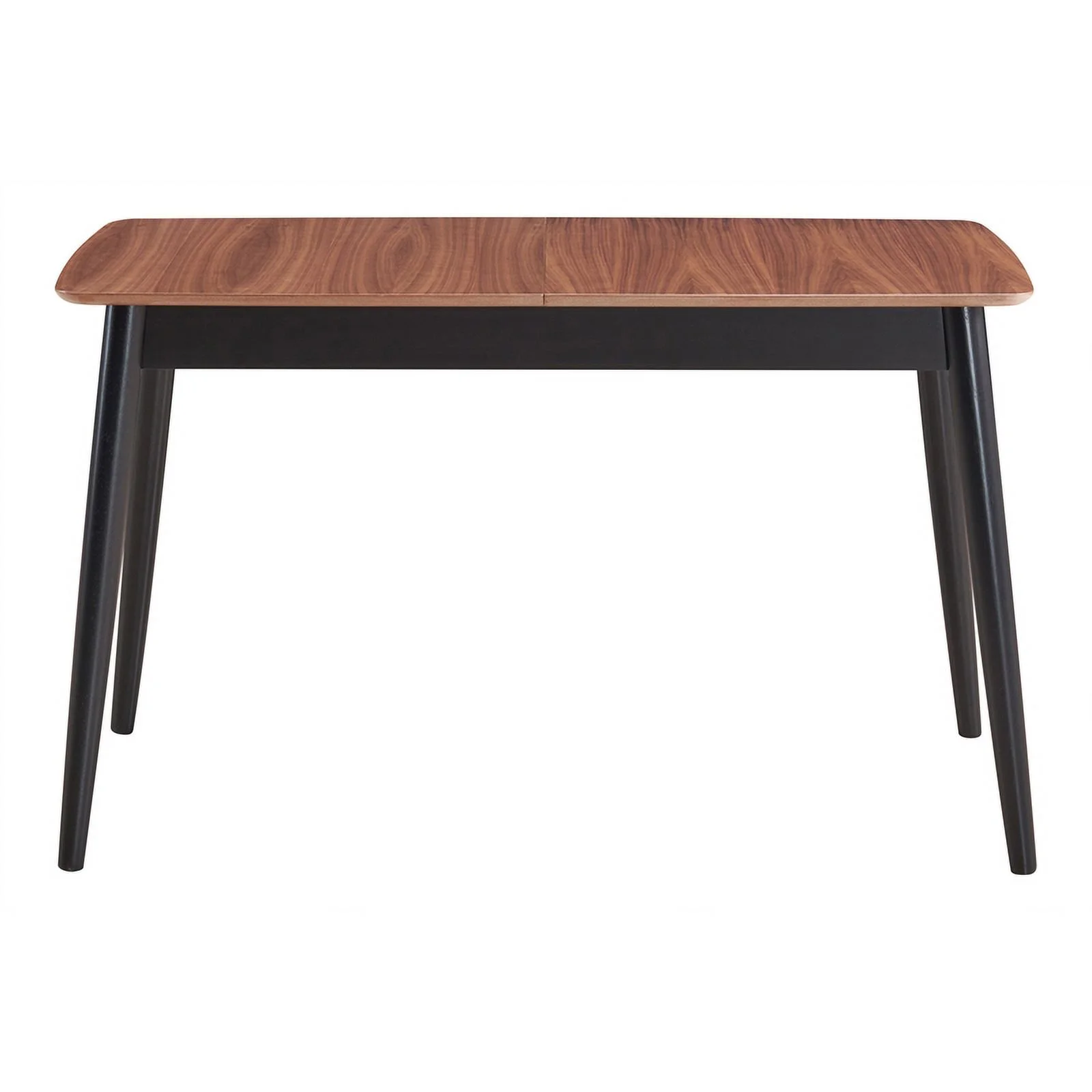 Pemberly Row Wood Dining Table with Bufferfly Leaf in Natural/Black