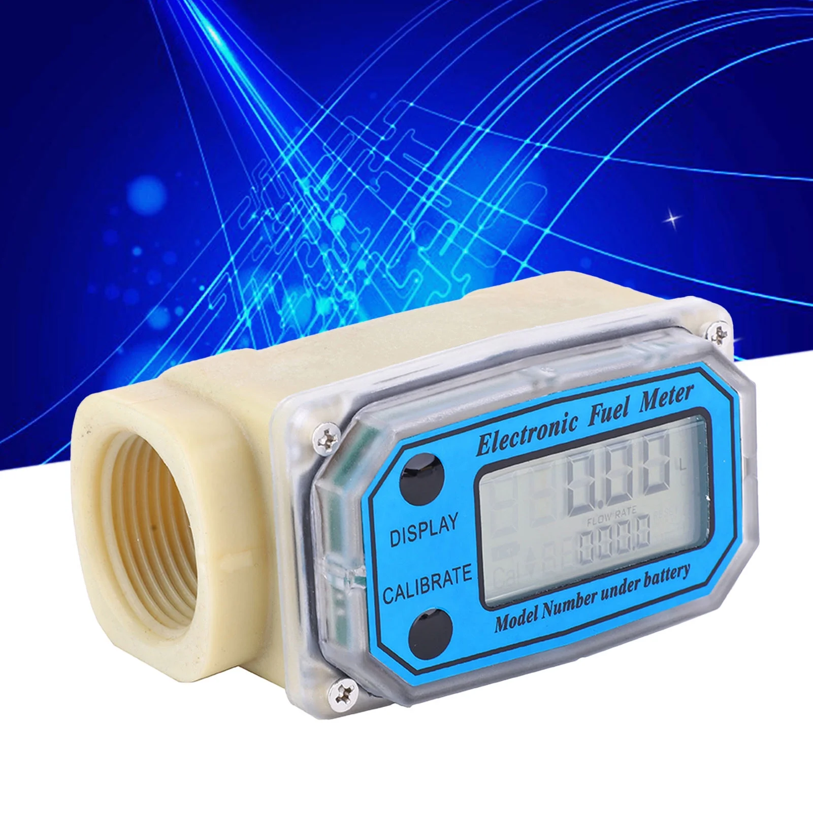 Mini Digital Turbine Flowmeter Diesel Fuel Flow Meter 0‑90L/min 25‑150L/min 35‑250L/min 1inch NPT,accuracy is ±1%